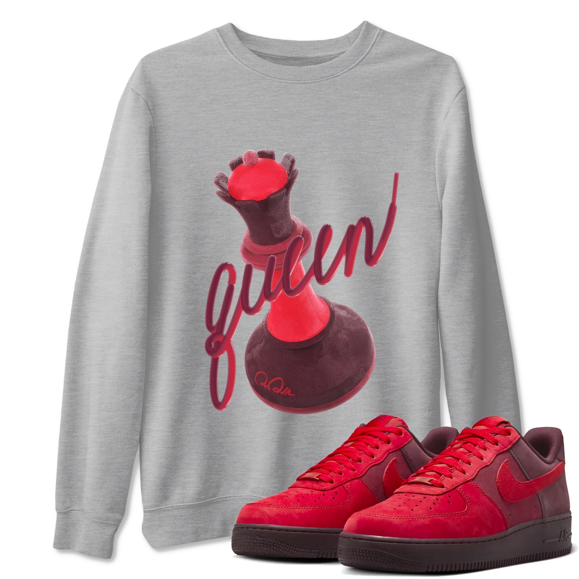 3D Queen snkmatch Tees - Air Force 1 Layers Of Love