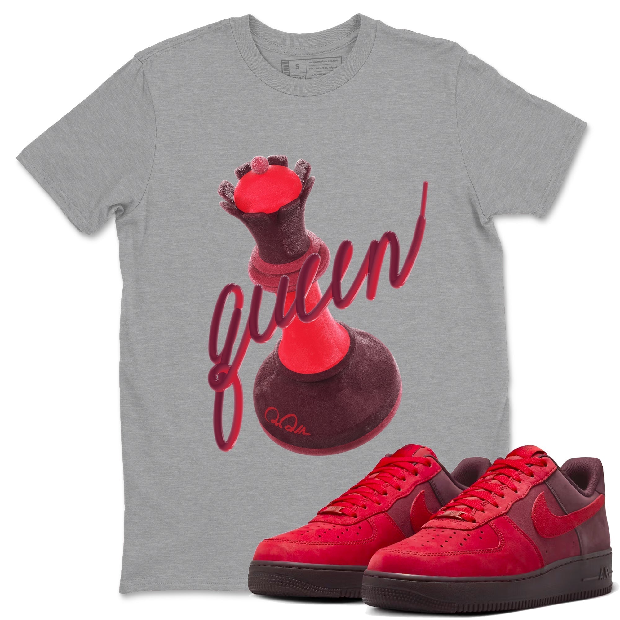 3D Queen snkmatch Tees - Air Force 1 Layers Of Love