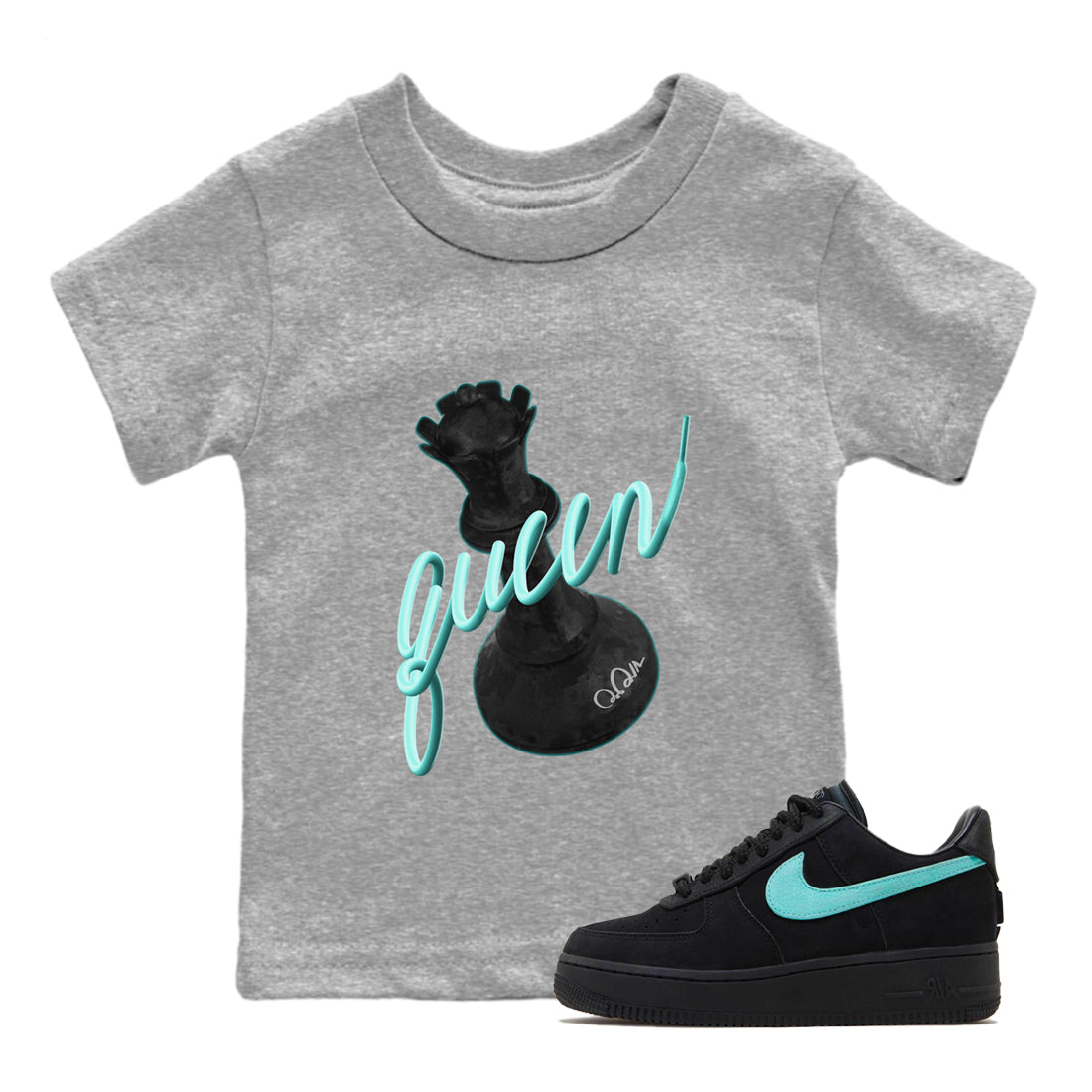 3D Queen Kids Tops - Air Force 1 Tiffany
