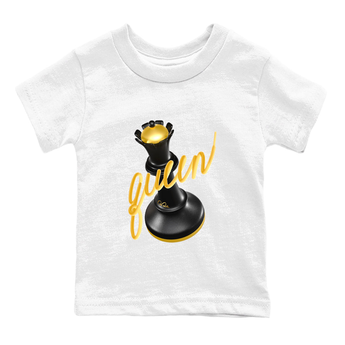 3D Queen snkmatch Tees Kids - Air Jordan 1 Black Metallic Gold