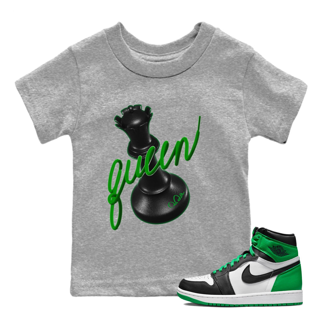 3D Queen Kids Tops - Air Jordan 1 Celtics
