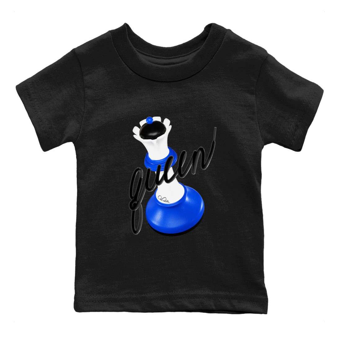 3D Queen snkmatch Tees Kids - Air Jordan 1 Game Royal
