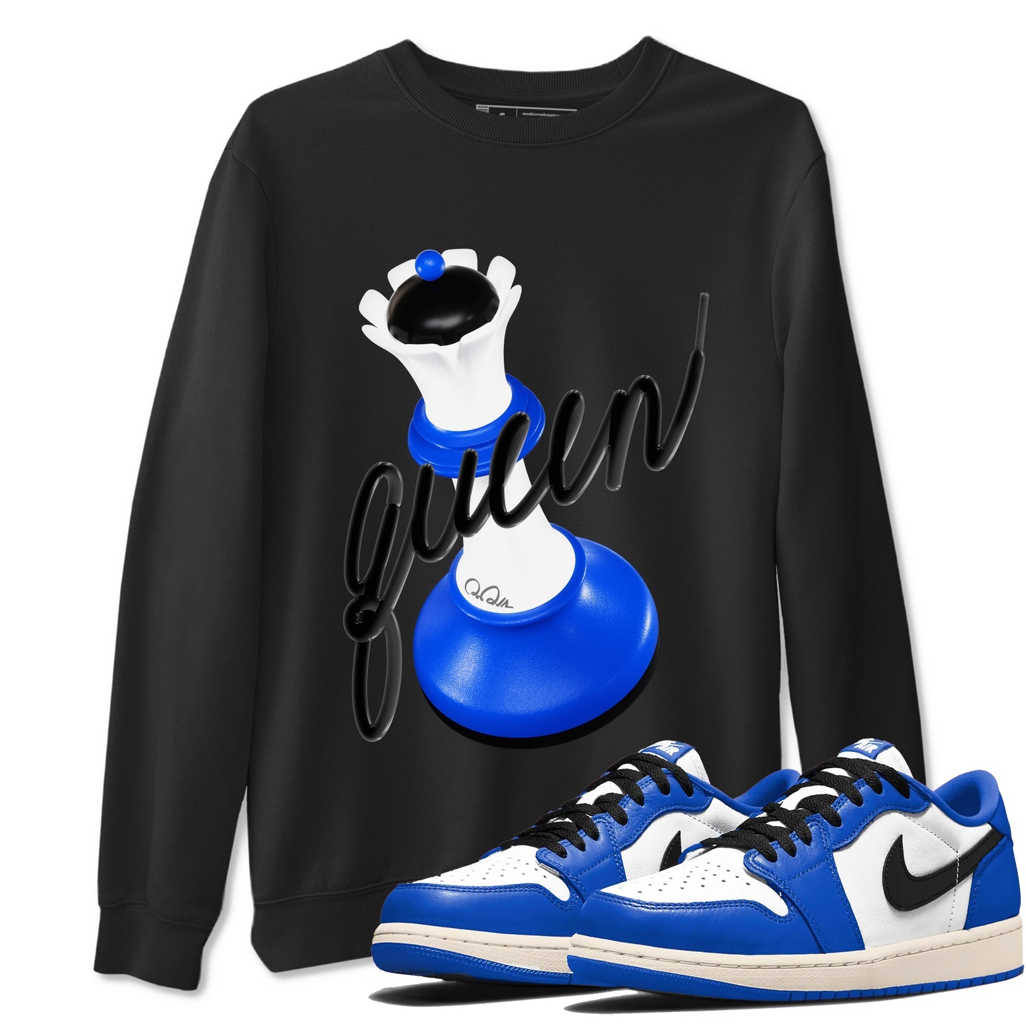 3D Queen snkmatch Tees - Air Jordan 1 Game Royal