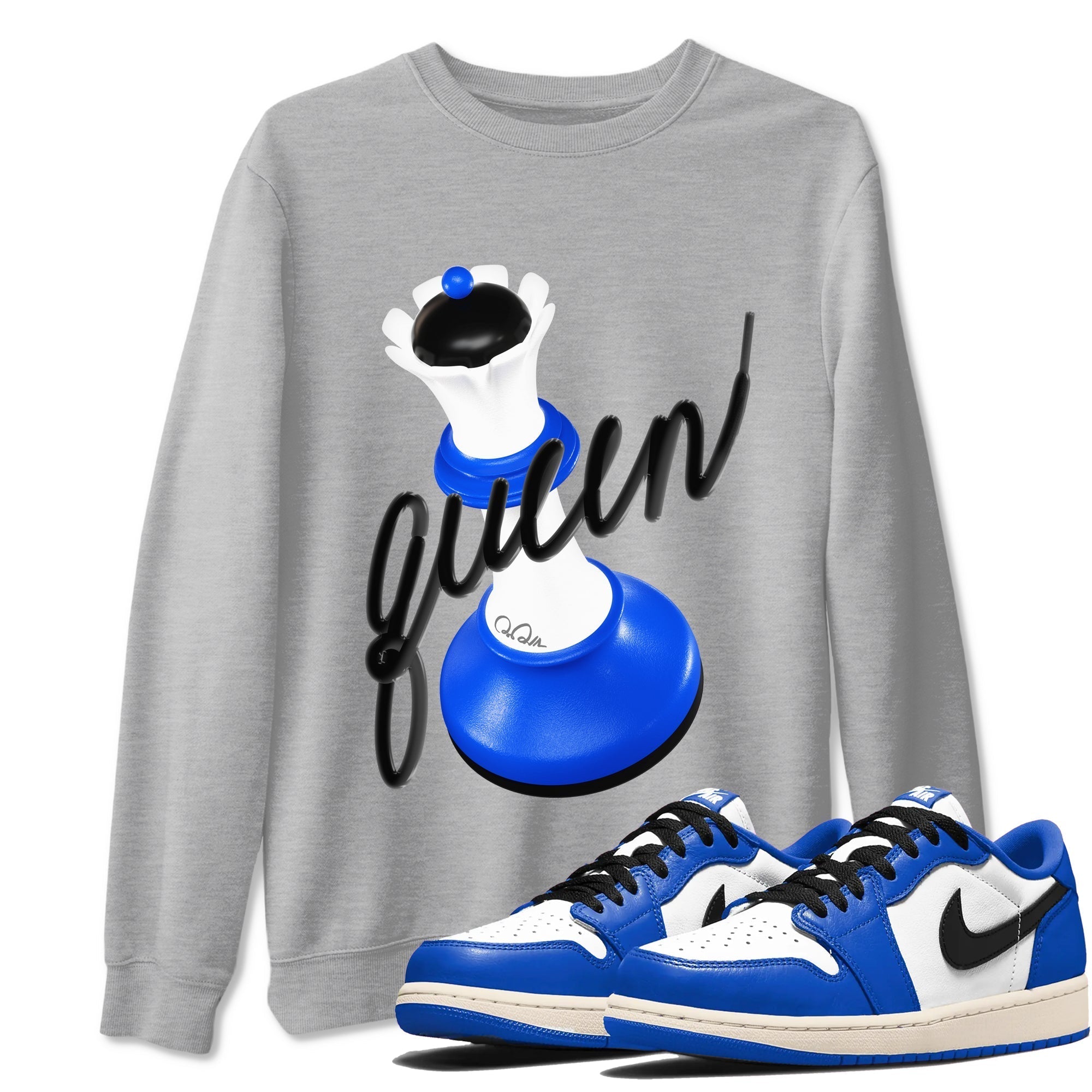 3D Queen snkmatch Tees - Air Jordan 1 Game Royal