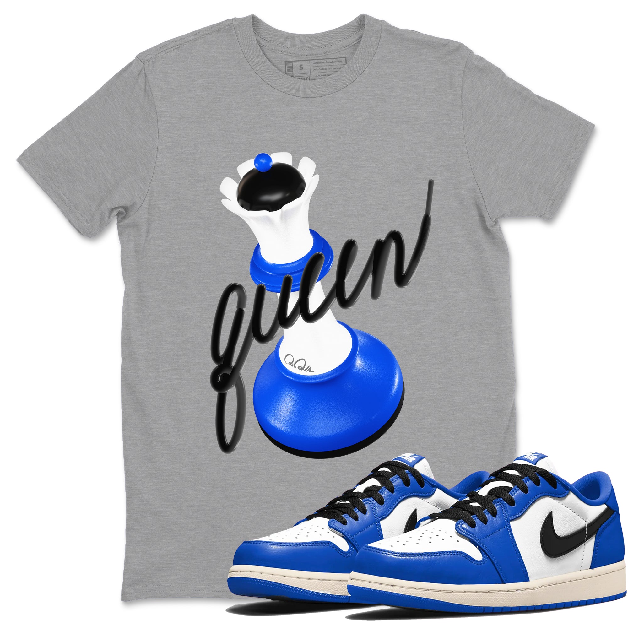 3D Queen snkmatch Tees - Air Jordan 1 Game Royal