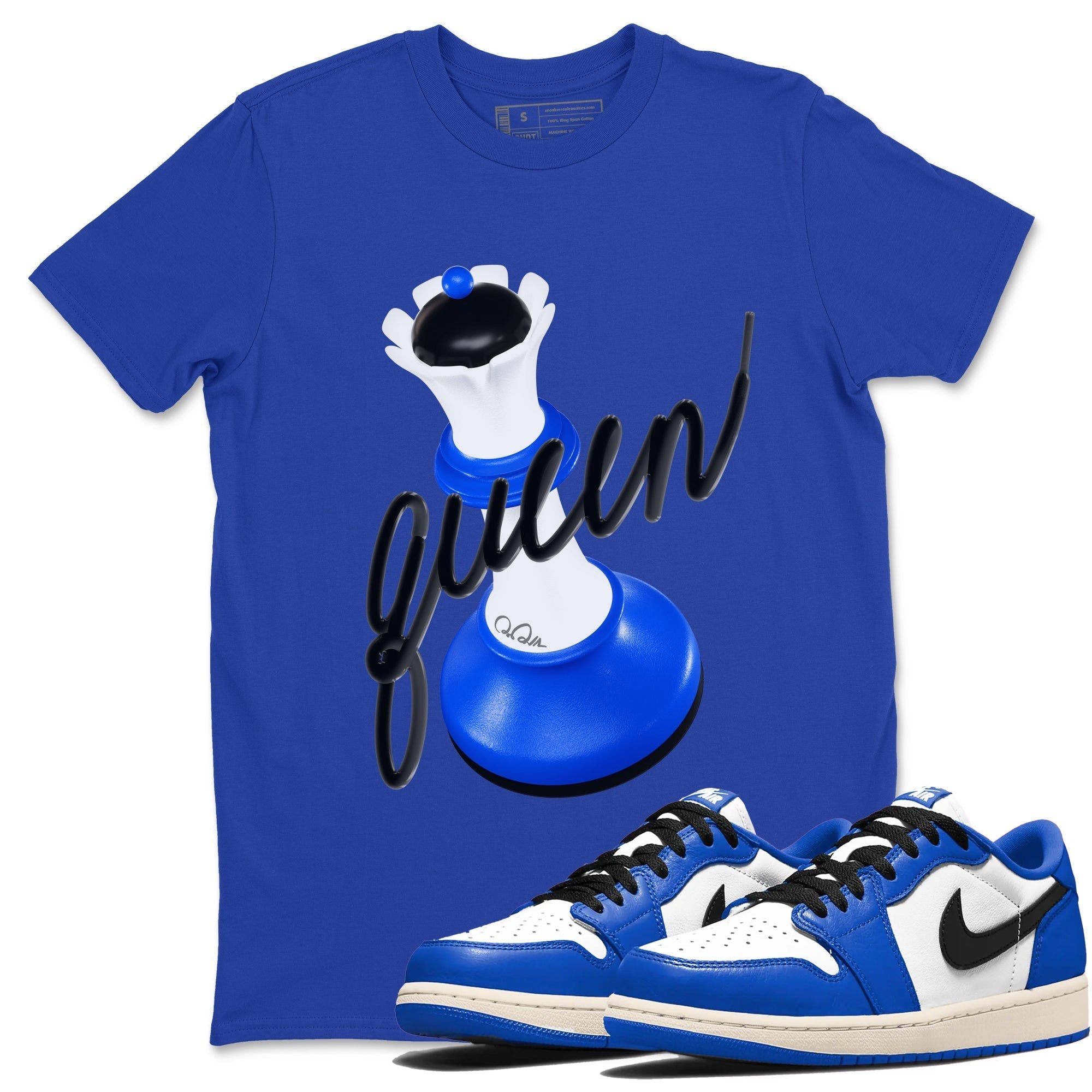 3D Queen snkmatch Tees - Air Jordan 1 Game Royal