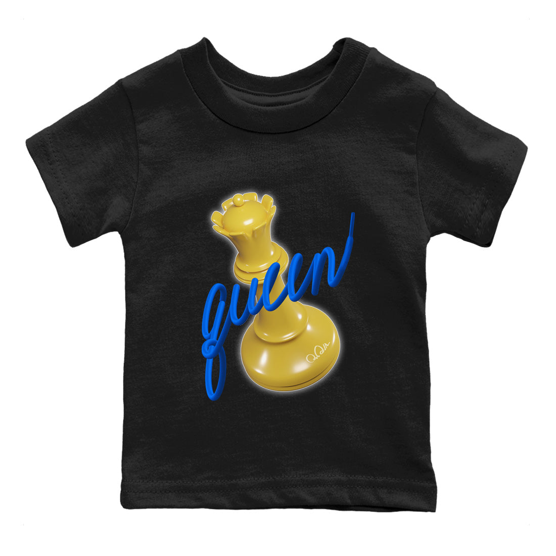 3D Queen Kids Tops - Air Jordan 1 Game Royal Varsity Maize