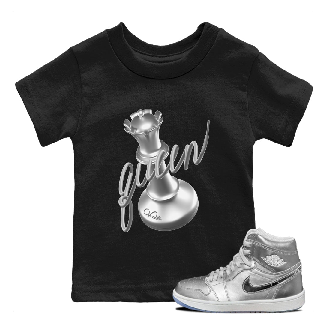 3D Queen snkmatch Tee Kids - Air Jordan 1 Gift Giving