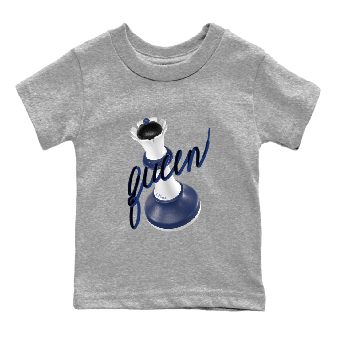 3D Queen snkmatch Tees Kids - Air Jordan 1 Midnight Navy