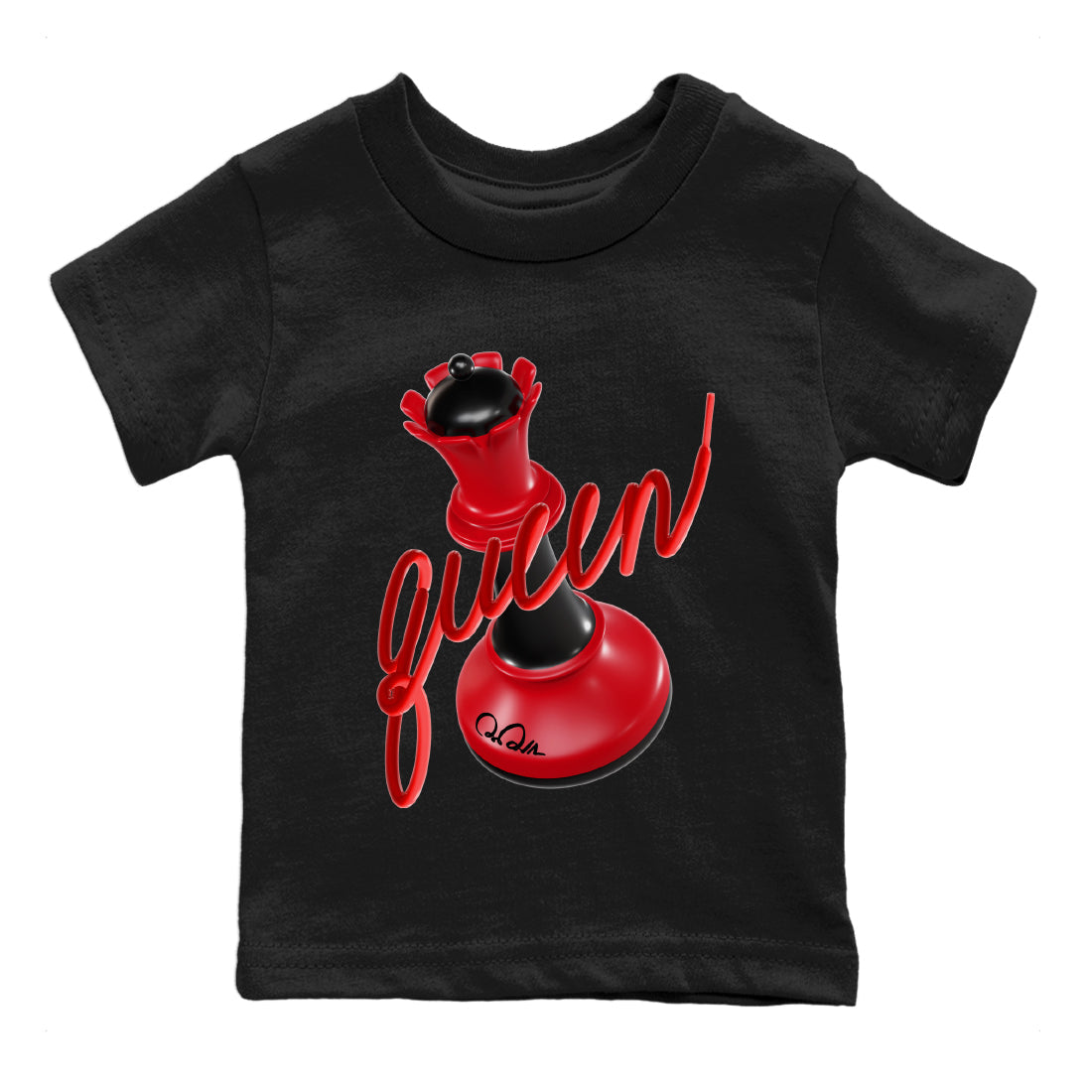 3D Queen Kids Tops - Air Jordan 1 Satin Bred