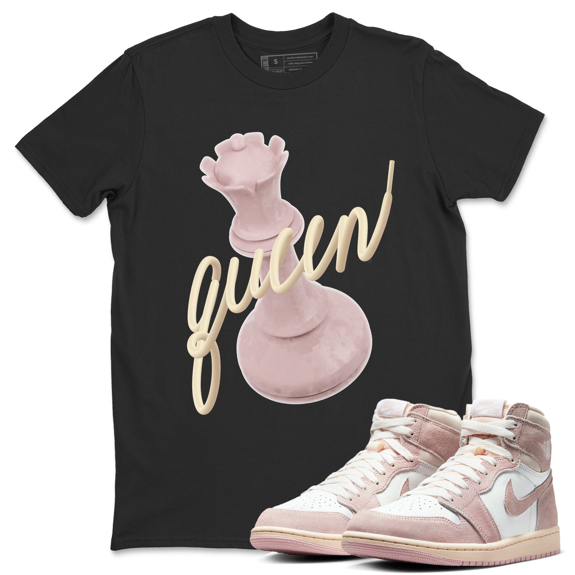 3D Queen Unisex Tops - Air Jordan 1 Washed Pink