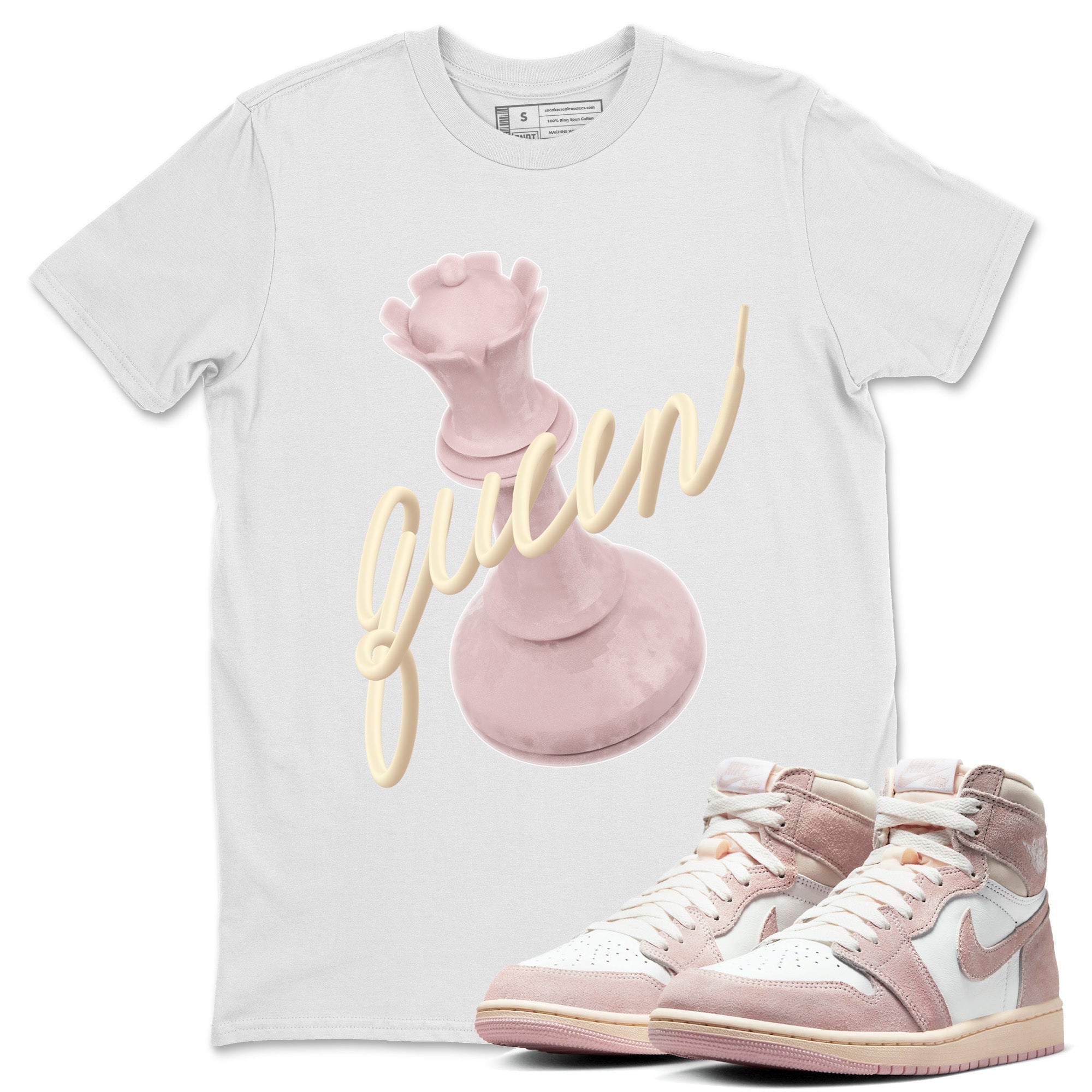 3D Queen Unisex Tops - Air Jordan 1 Washed Pink