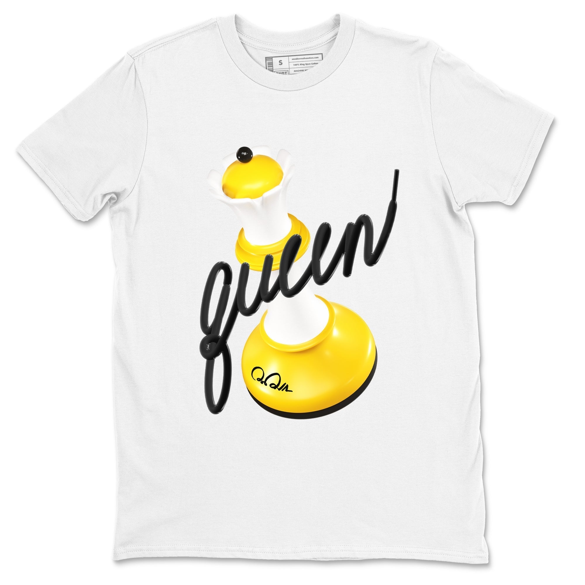 3D Queen snkmatch Tees - Air Jordan 1 Yellow Ochre