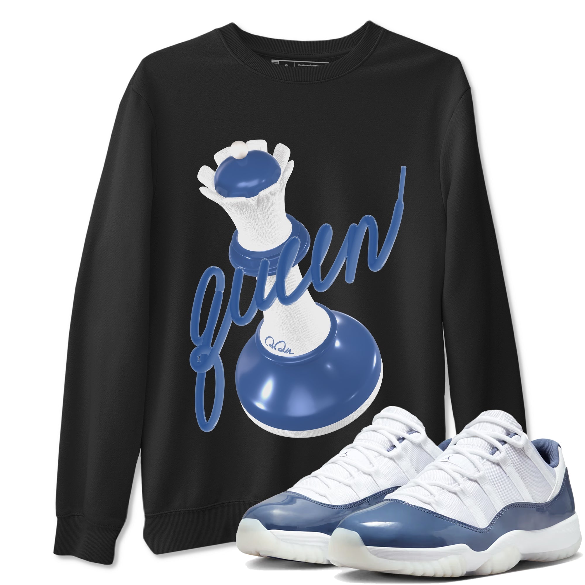 3D Queen snkmatch Tees - Air Jordan 11 Diffused Blue