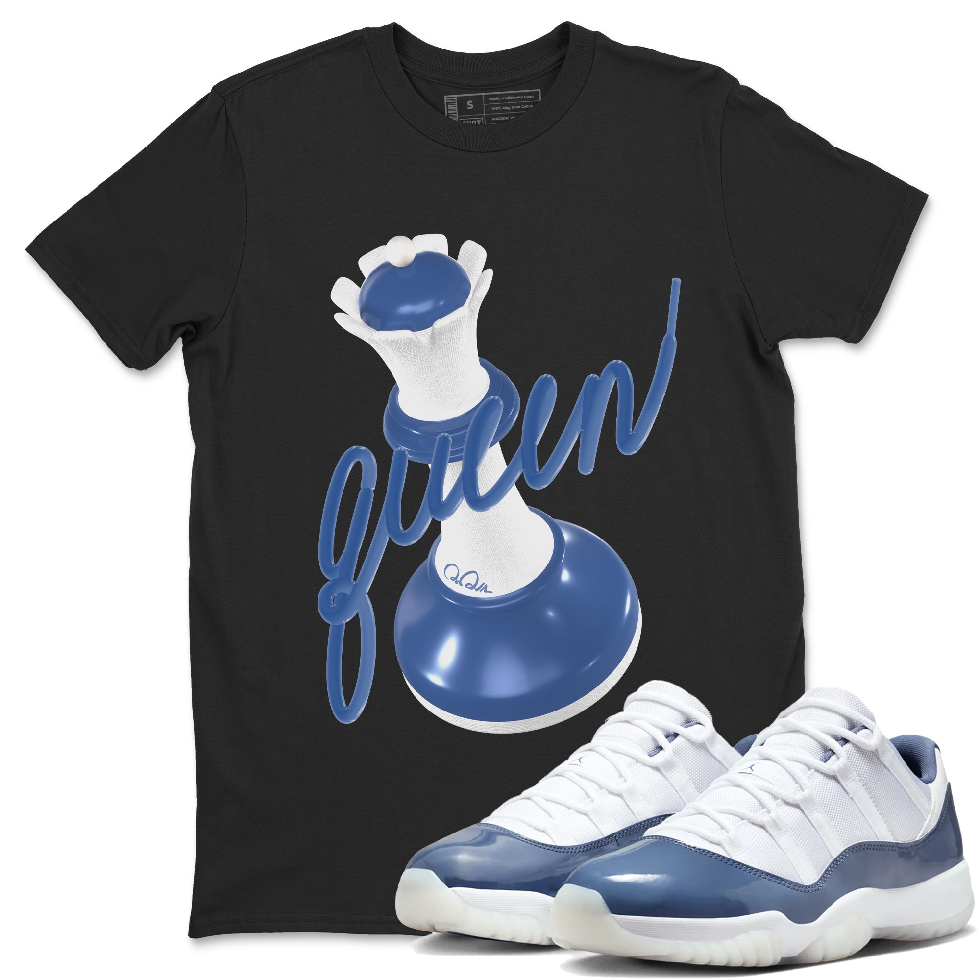 3D Queen snkmatch Tees - Air Jordan 11 Diffused Blue