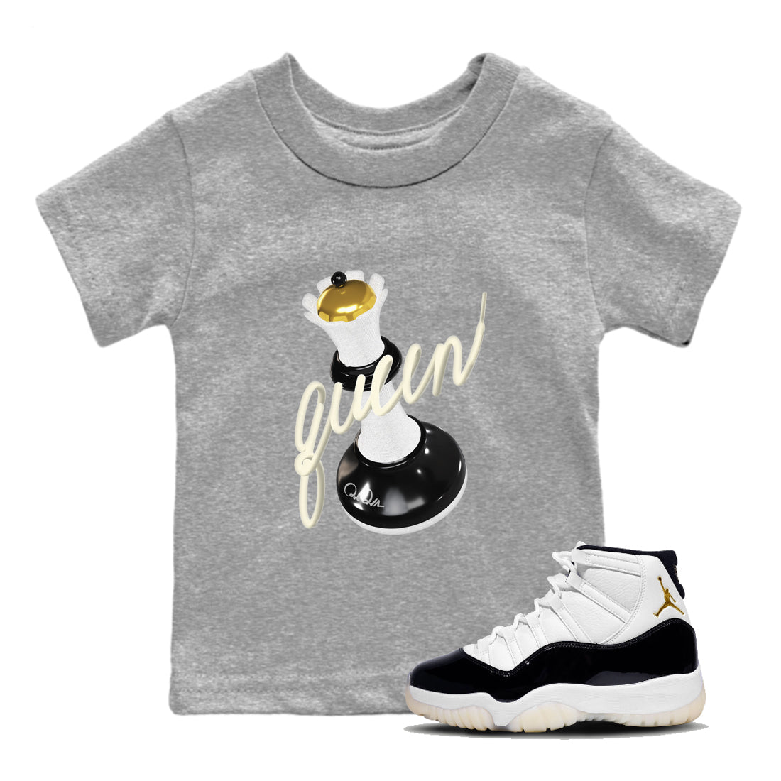 3D Queen snkmatch Tee Kids - Air Jordan 11 Gratitude