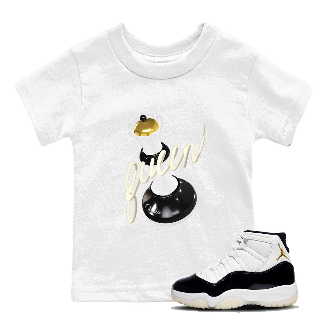 3D Queen snkmatch Tee Kids - Air Jordan 11 Gratitude