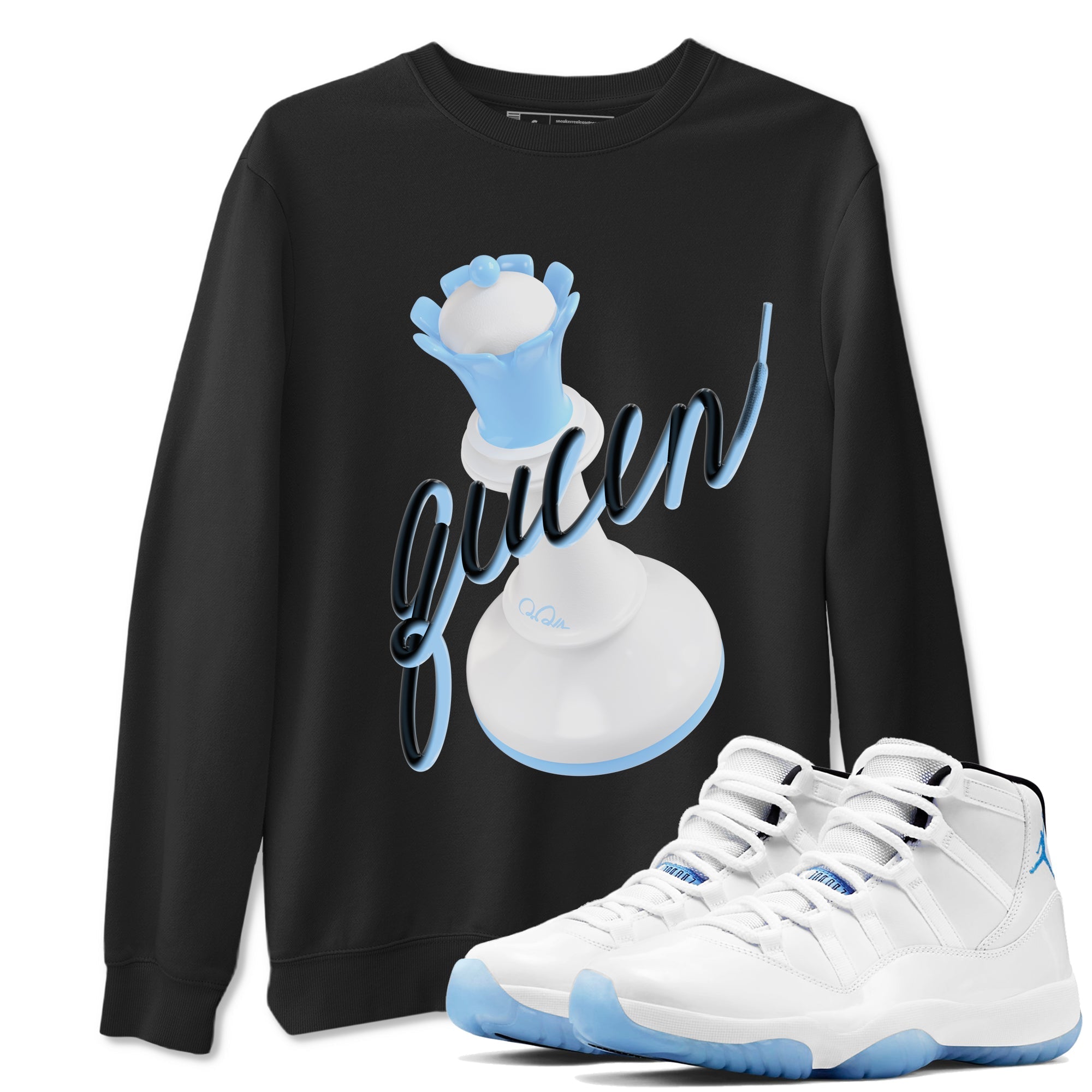 3D Queen snkmatch Tees - Air Jordan 11 Legend Blue
