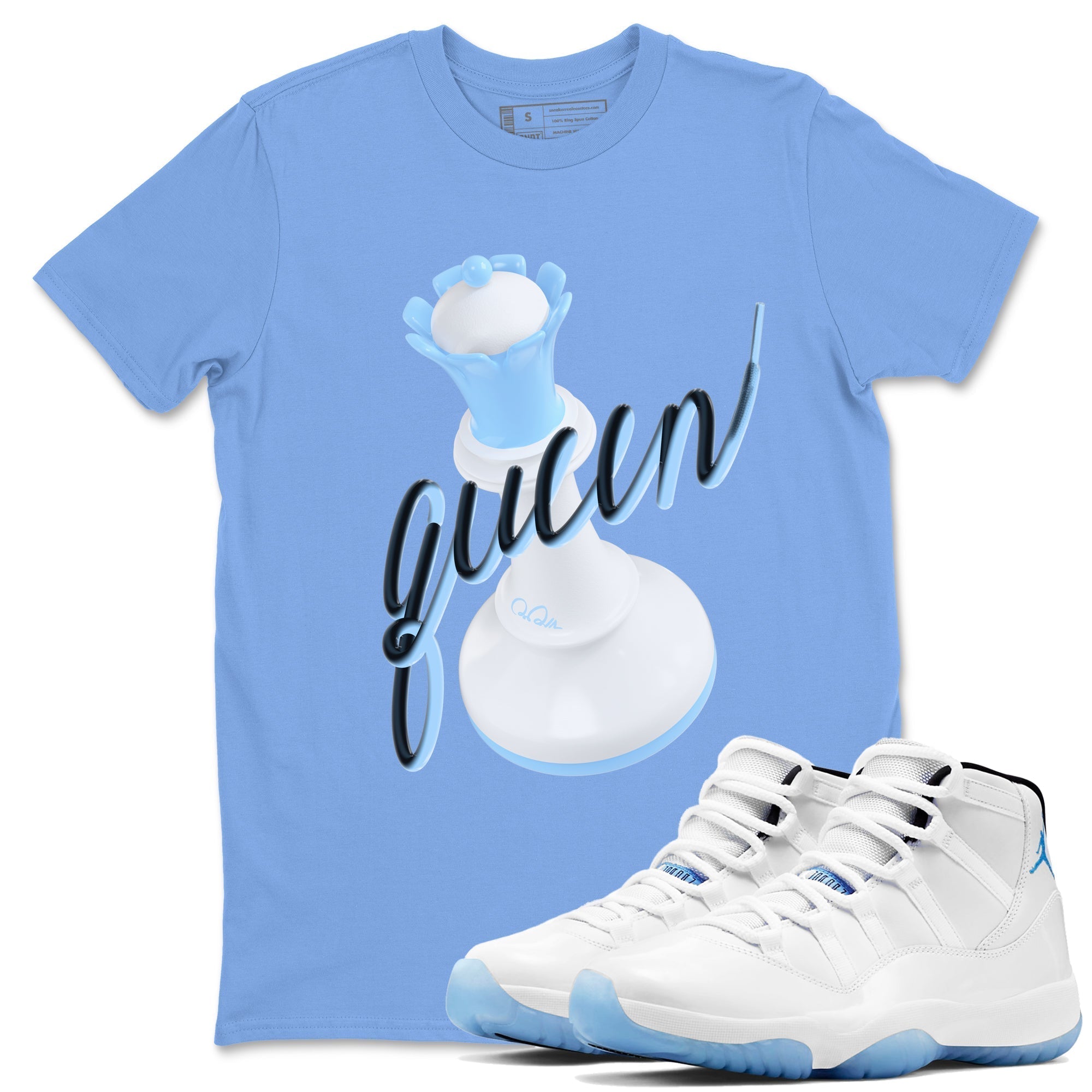 3D Queen snkmatch Tees - Air Jordan 11 Legend Blue