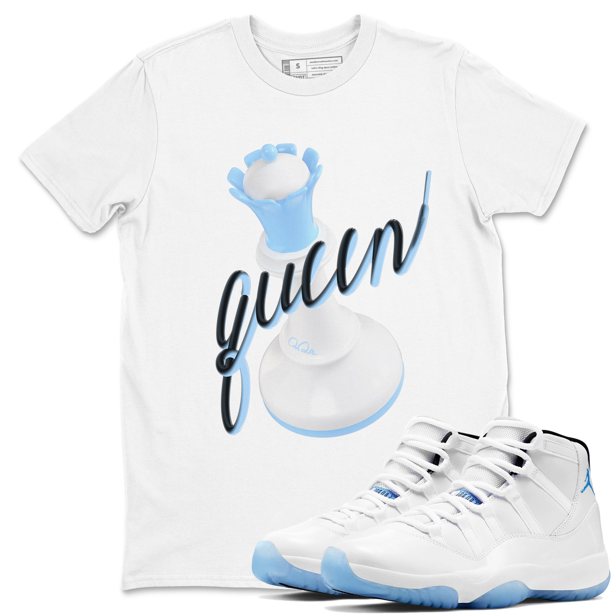3D Queen snkmatch Tees - Air Jordan 11 Legend Blue