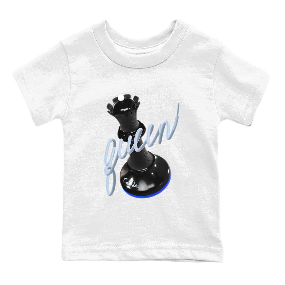 3D Queen snkmatch Tees Kids - Air Jordan 11 Black and Varsity Royal