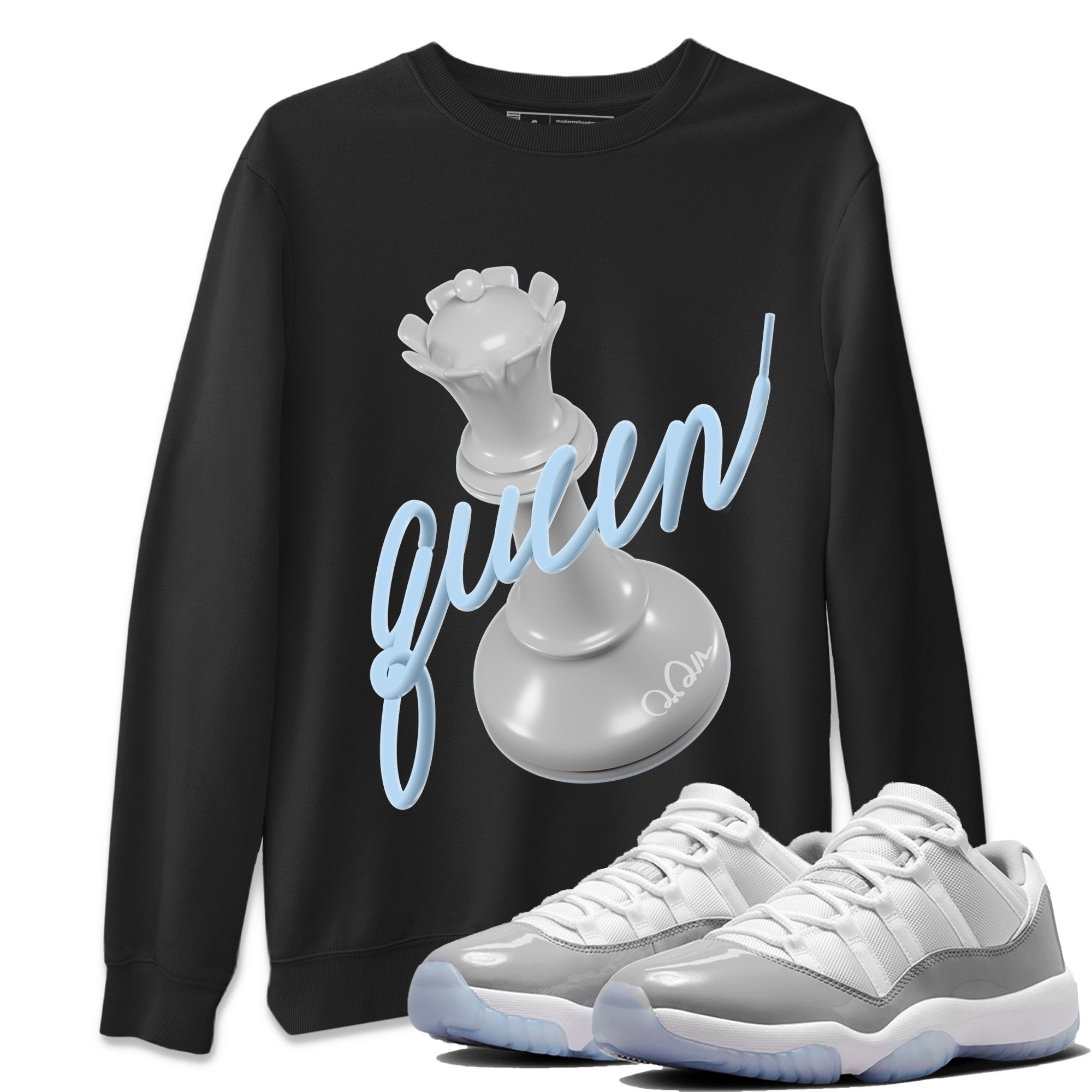3D Queen Unisex Tops - Air Jordan 11 White Cement