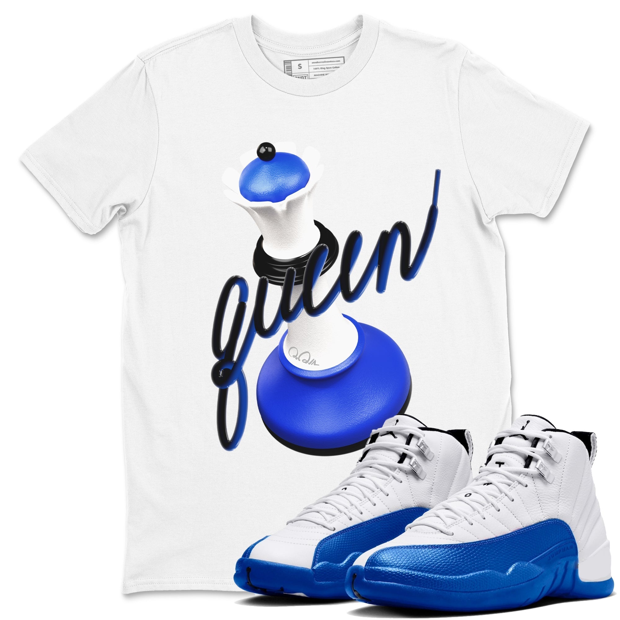3D Queen snkmatch Tees - Air Jordan 12 Blueberry