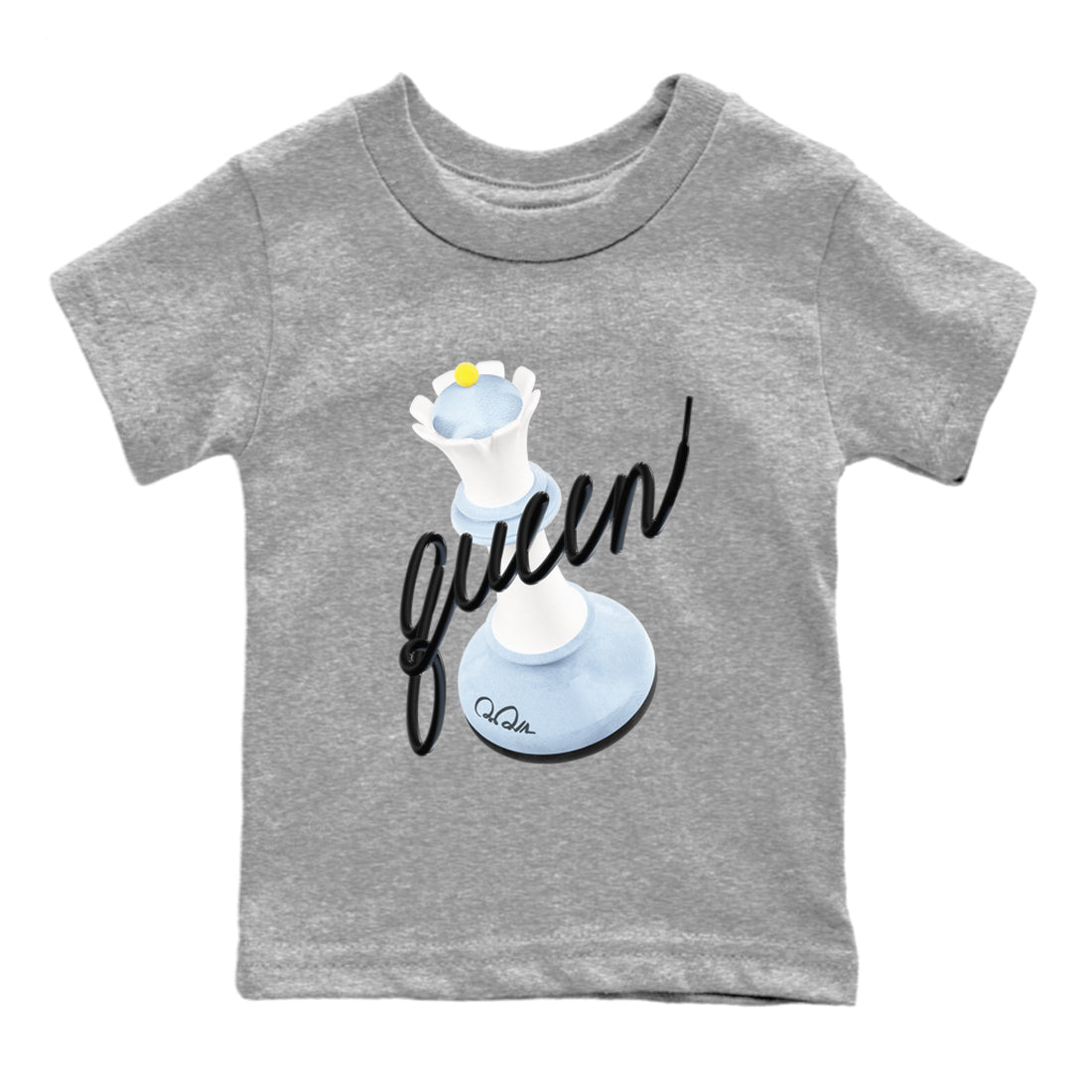 3D Queen snkmatch Tees Kids - Air Jordan 13 Blue Grey