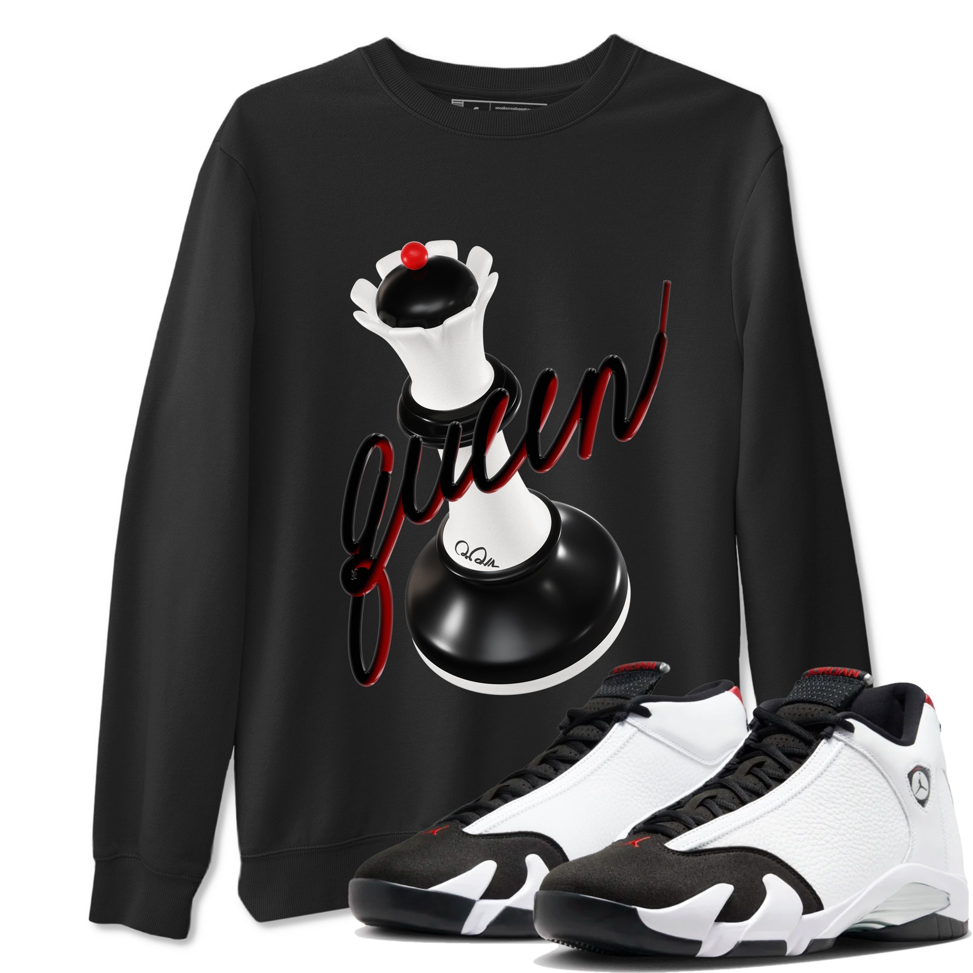 3D Queen snkmatch Tees - Air Jordan 14 Black Toe