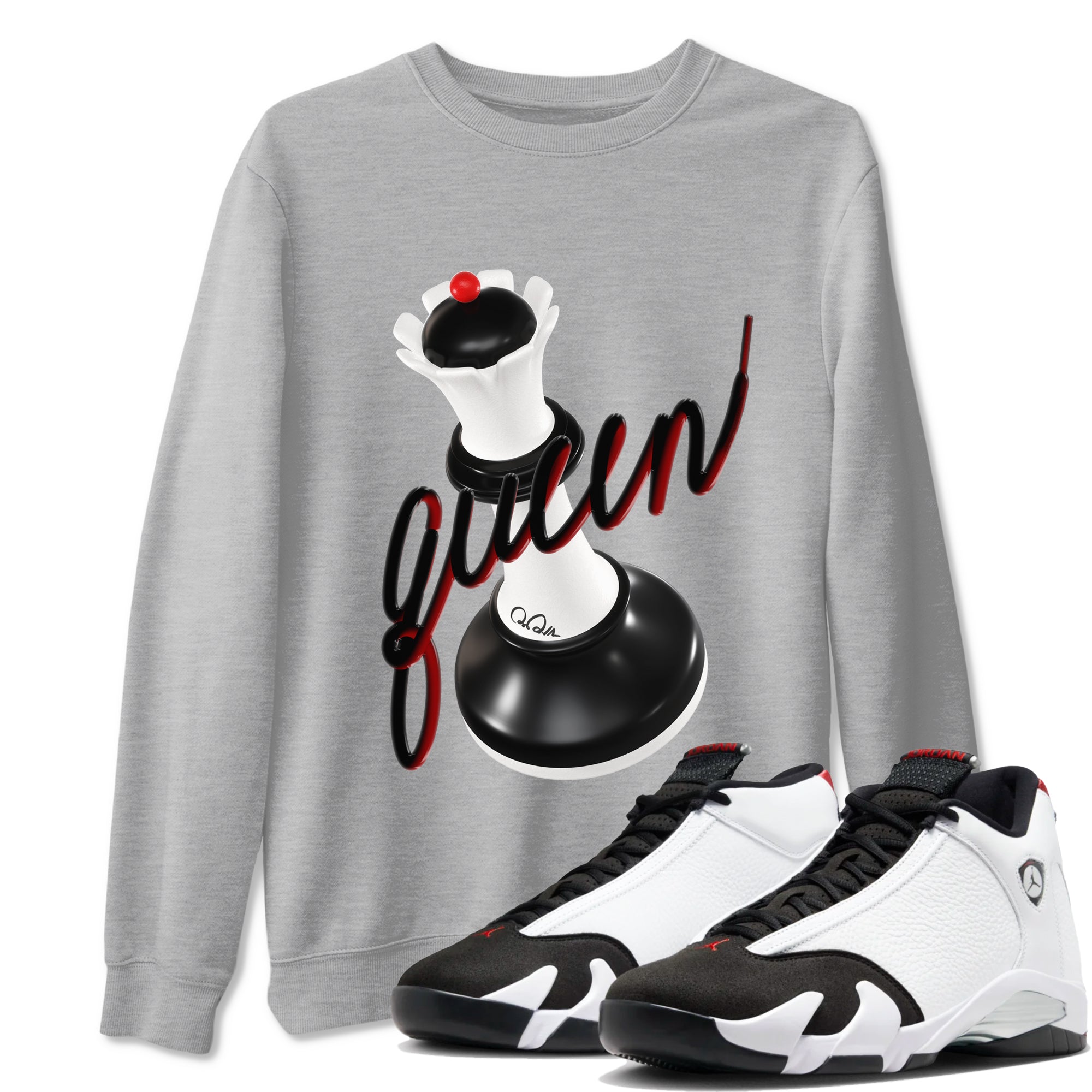 3D Queen snkmatch Tees - Air Jordan 14 Black Toe