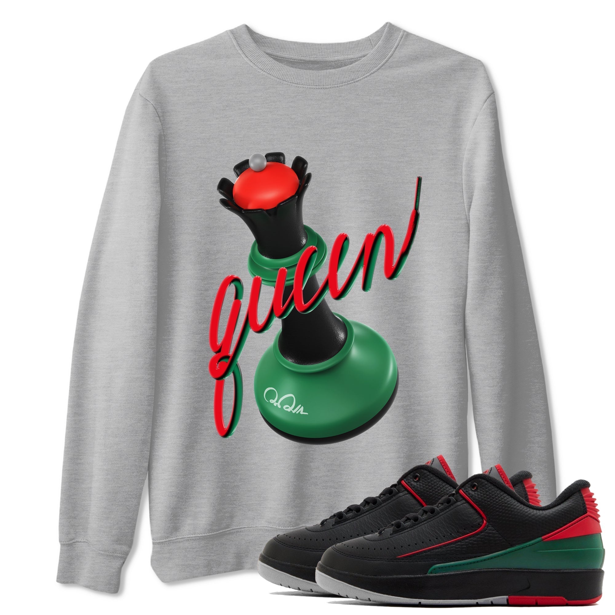 3D Queen snkmatch Tee - Air Jordan 2 Christmas