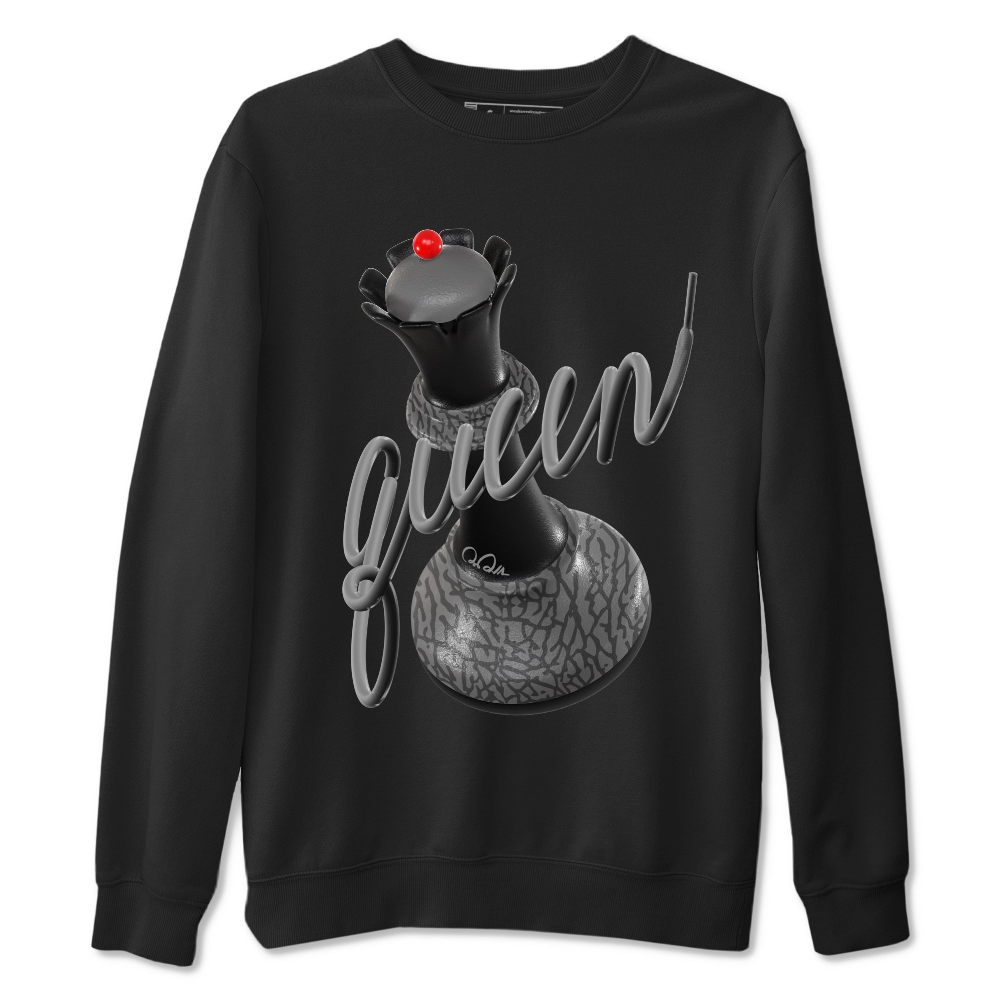 3D Queen snkmatch Tees - Air Jordan 3 Black Cement
