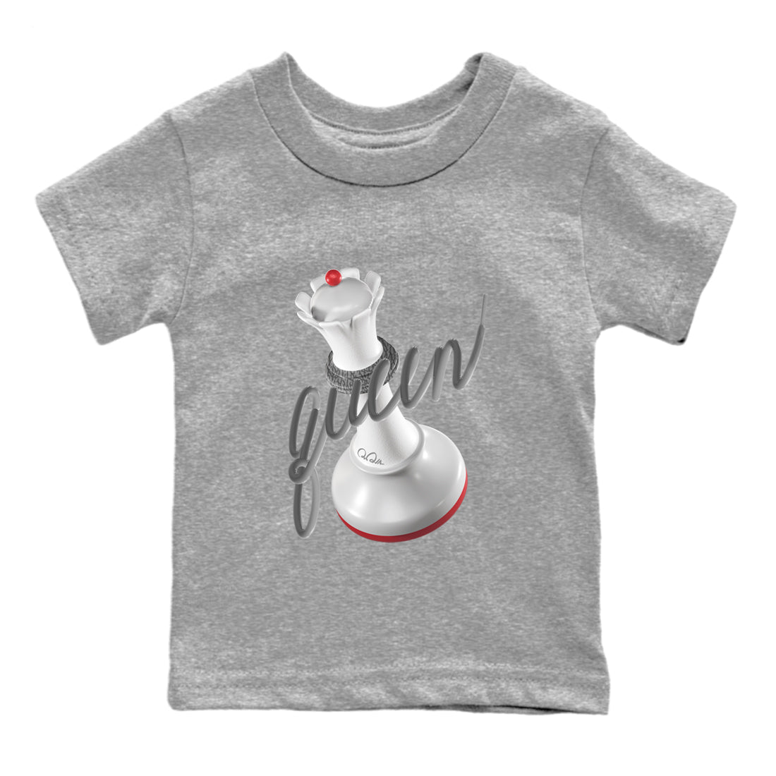 3D Queen snkmatch Tees Kids - Air Jordan 3 Cement Grey