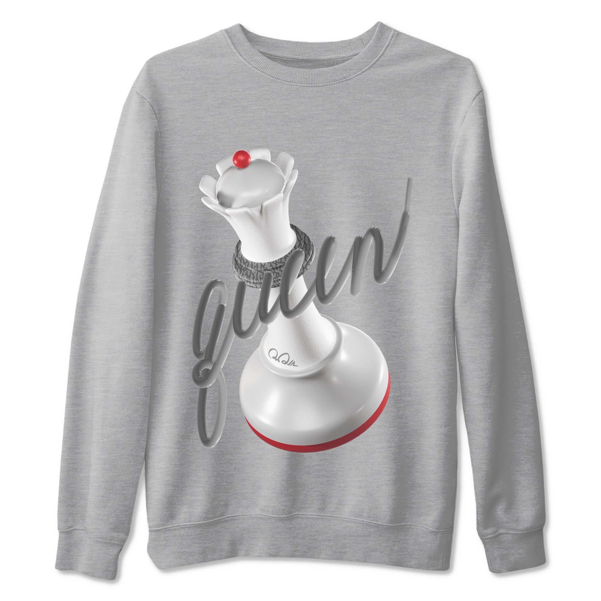 3D Queen snkmatch Tees - Air Jordan 3 Cement Grey