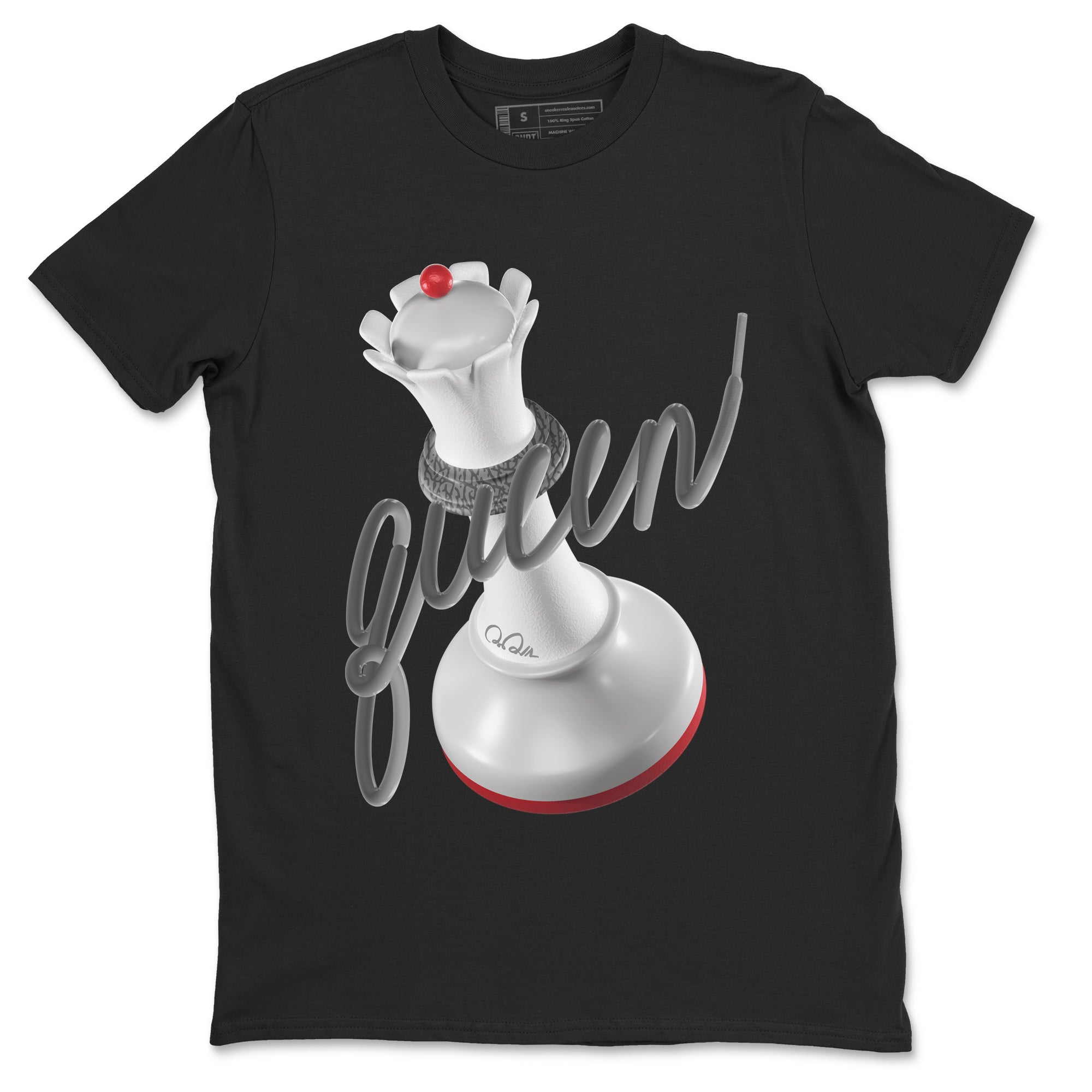 3D Queen snkmatch Tees - Air Jordan 3 Cement Grey
