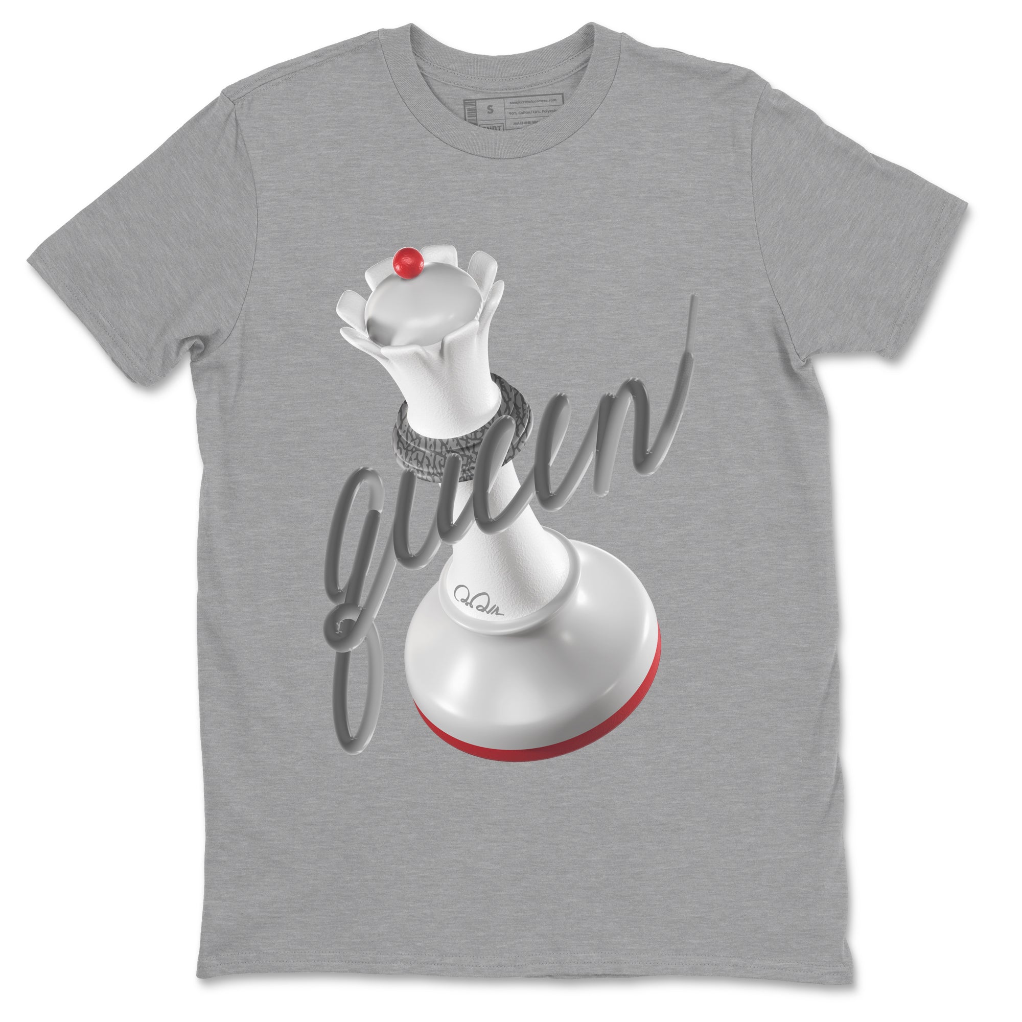 3D Queen snkmatch Tees - Air Jordan 3 Cement Grey