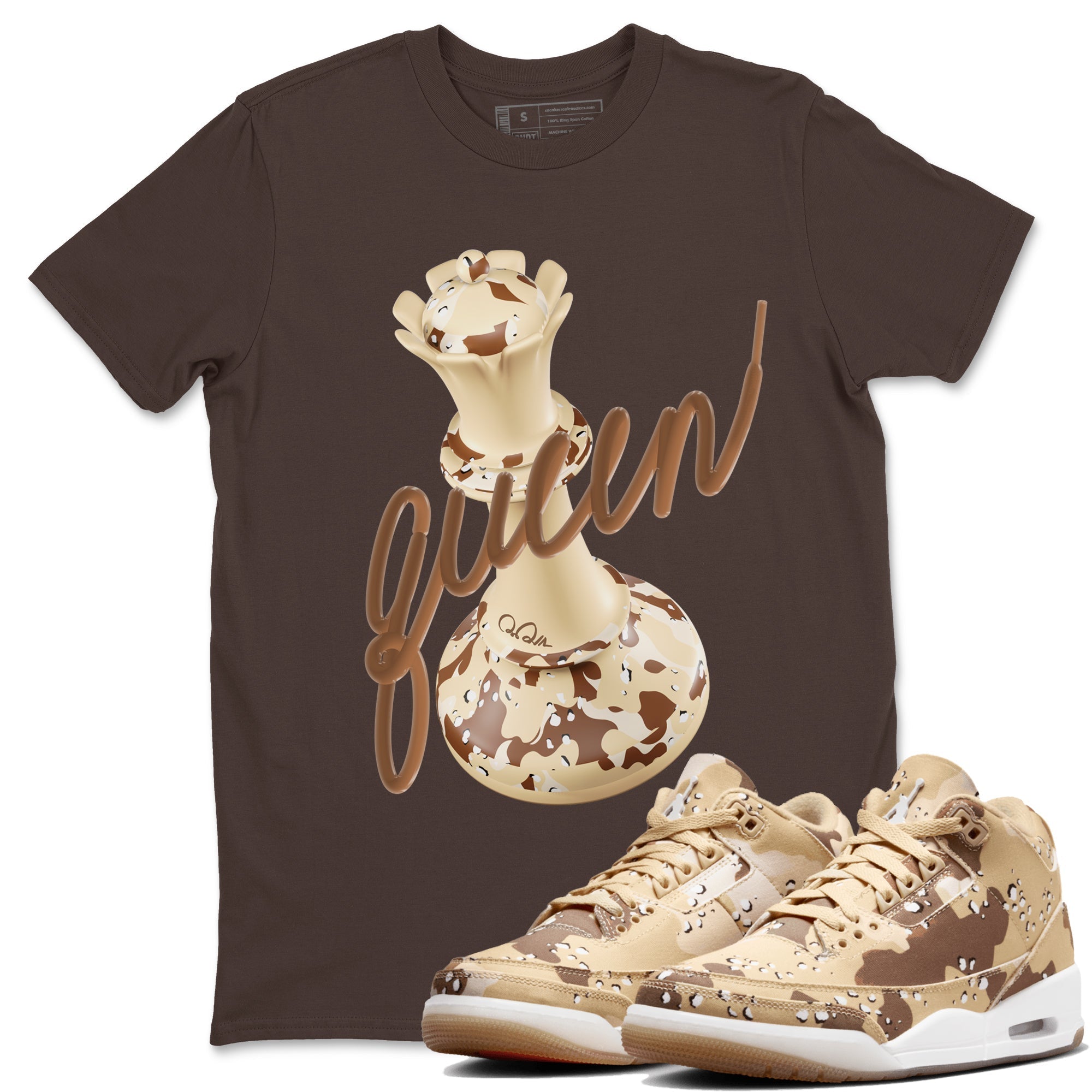 3D Queen snkmatch Tees - Air Jordan 3 Desert Camo