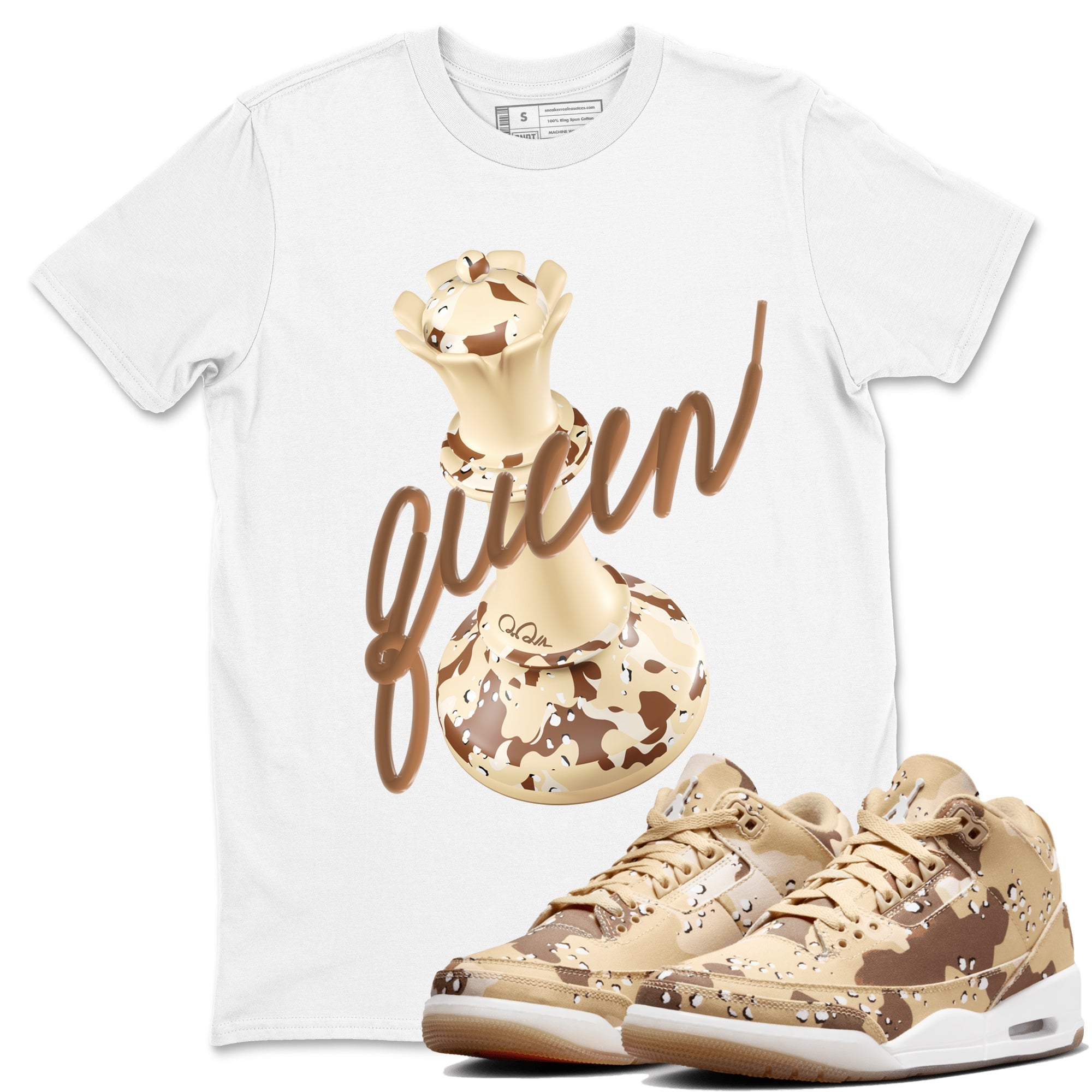 3D Queen snkmatch Tees - Air Jordan 3 Desert Camo
