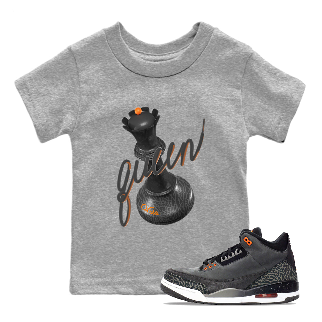 3D Queen snkmatch Tee Kids - Air Jordan 3 Fear