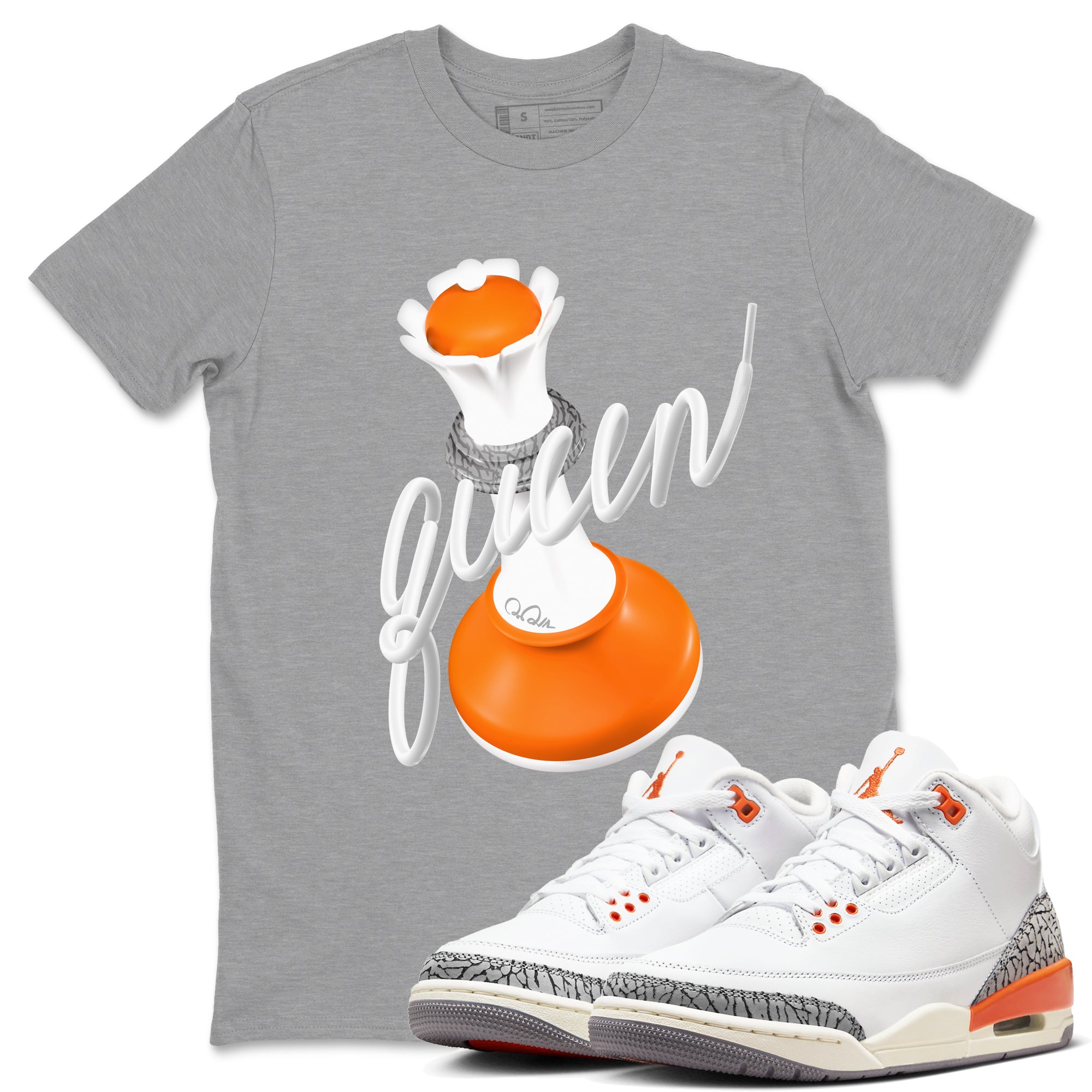 3D Queen snkmatch Tees - Air Jordan 3 Georgia Peach