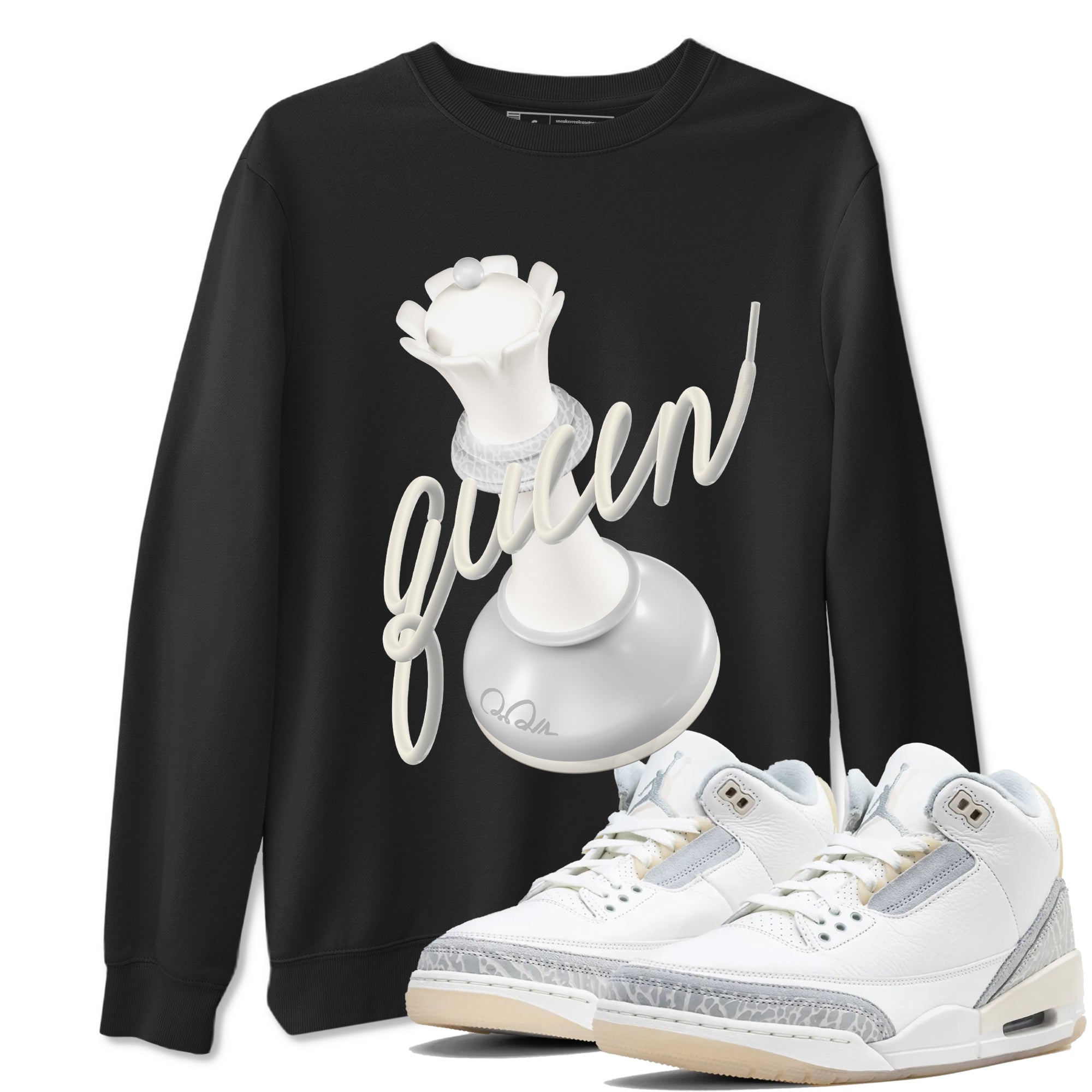 3D Queen snkmatch Tees - Air Jordan 3 Ivory