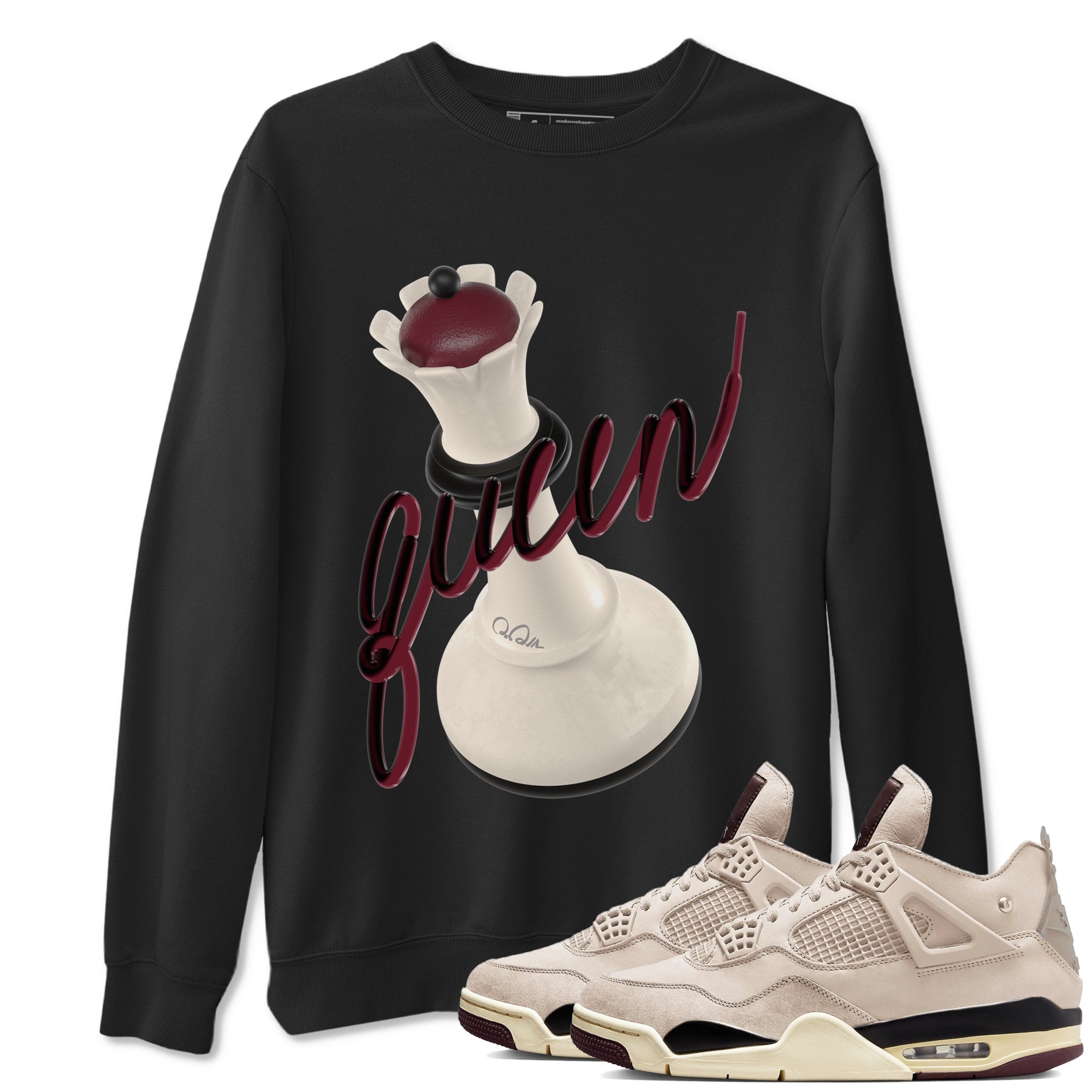 3D Queen snkmatch Tees - Air Jordan 4 A Ma Maniere x Fossil Stone