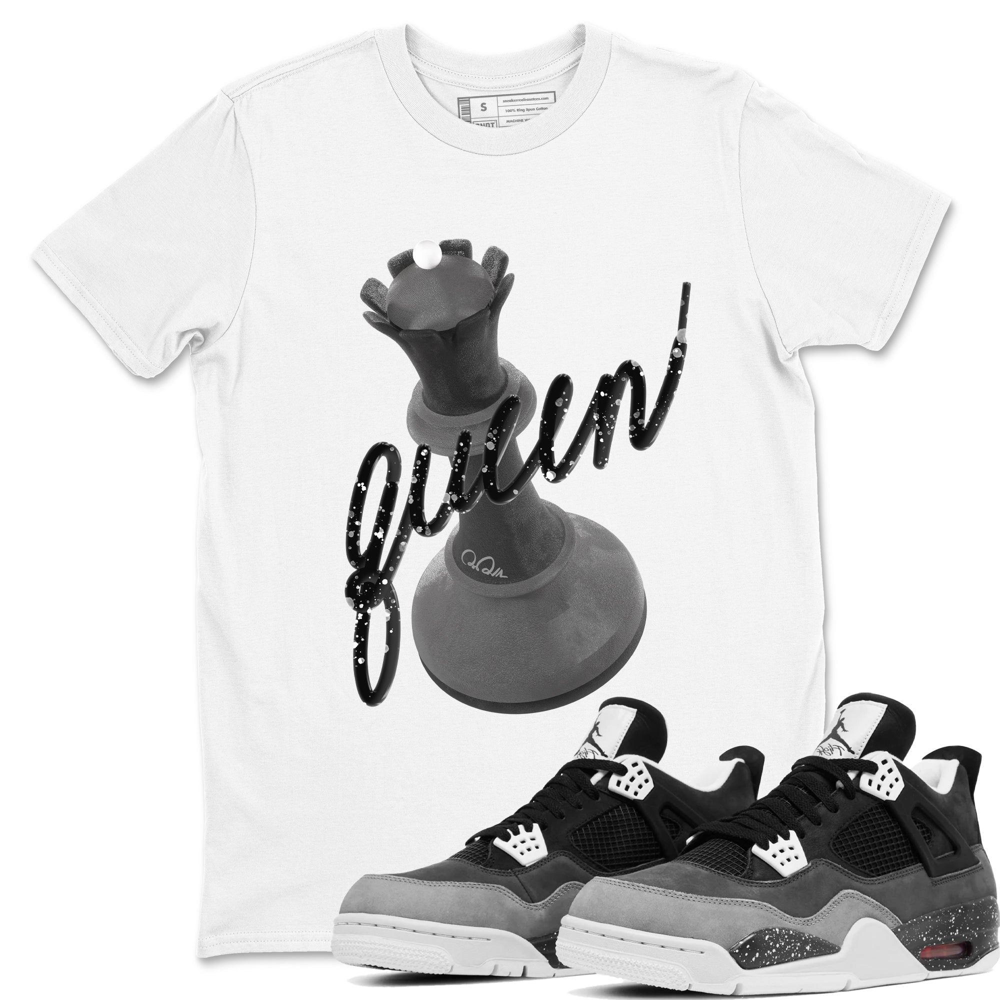 3D Queen snkmatch Tees - Air Jordan 4 Fear