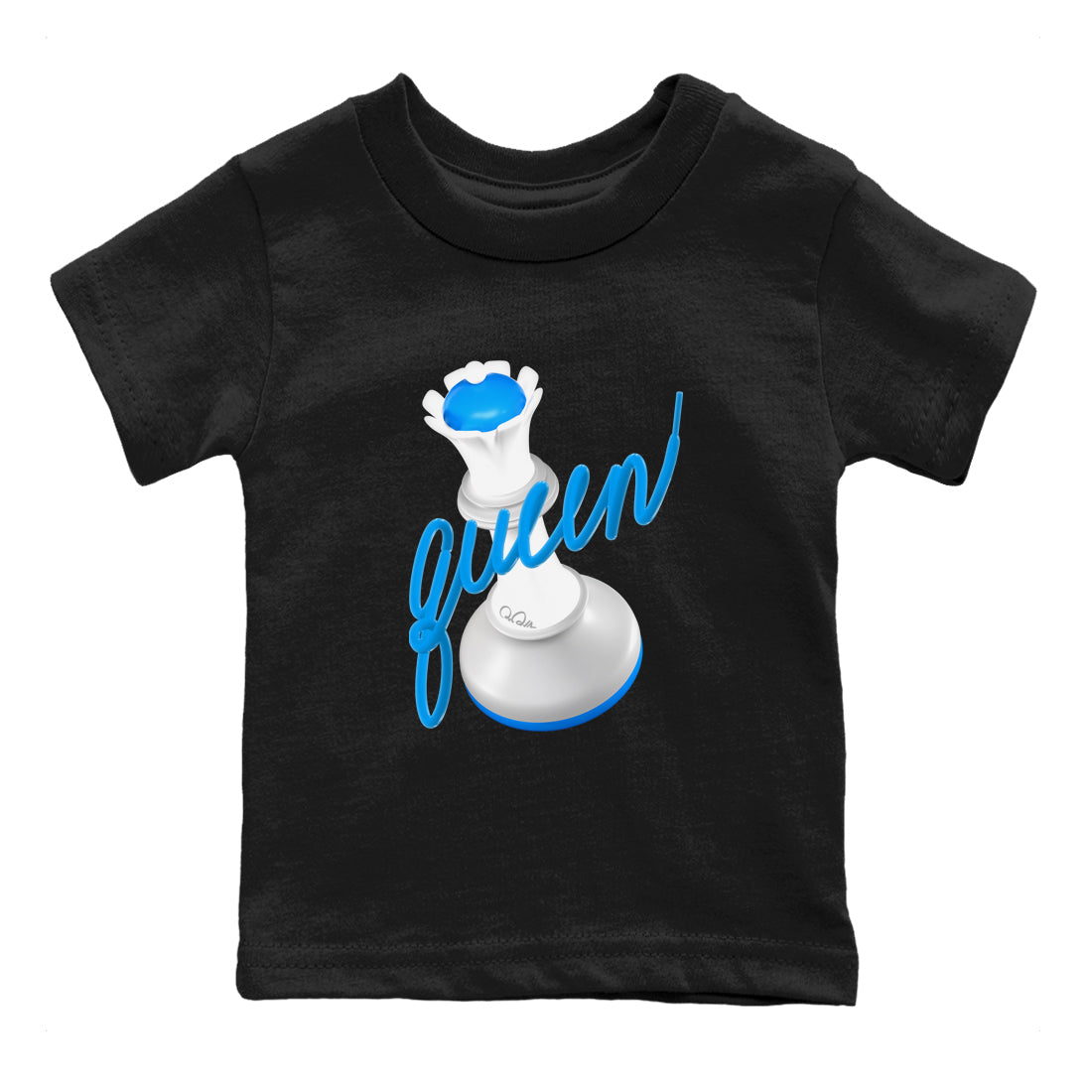 3D Queen snkmatch Tees Kids - Air Jordan 4 Military Blue