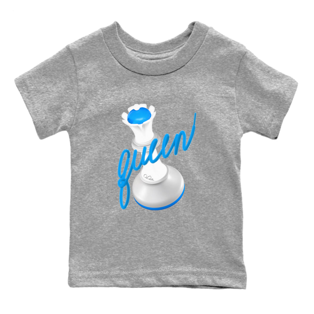3D Queen snkmatch Tees Kids - Air Jordan 4 Military Blue