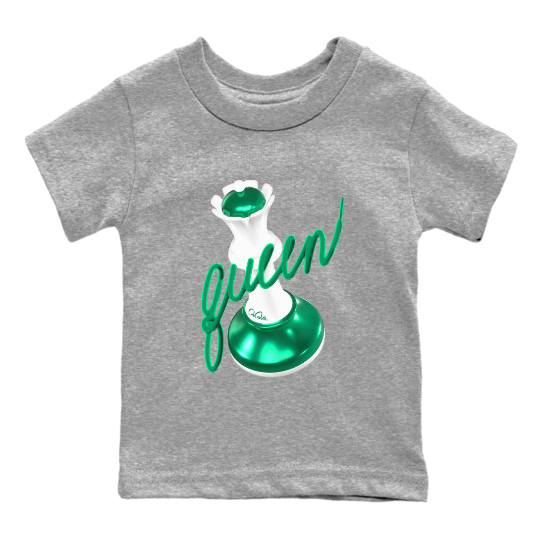 3D Queen snkmatch Tees Kids - Air Jordan 4 Oxidized Green