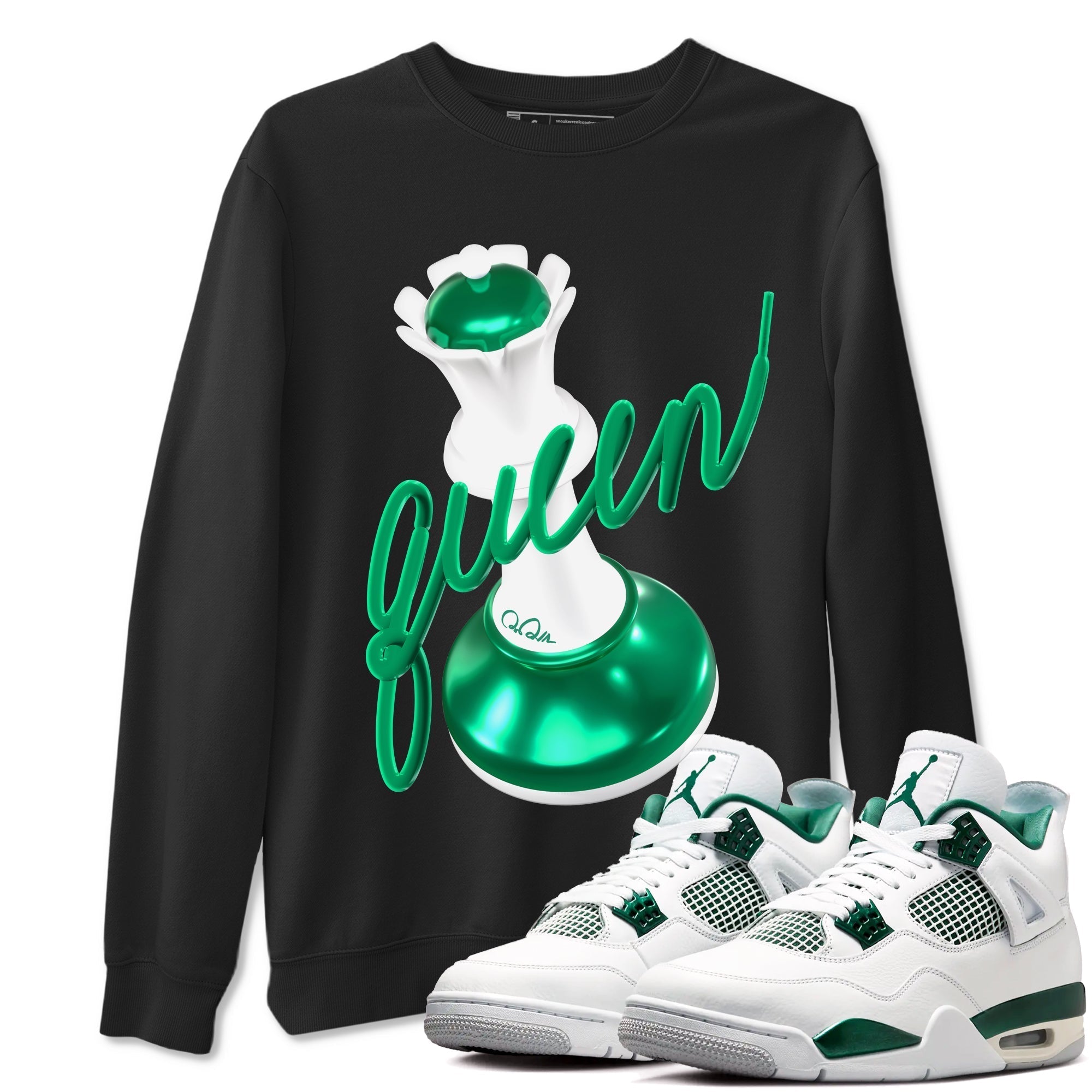 3D Queen snkmatch Tees - Air Jordan 4 Oxidized Green