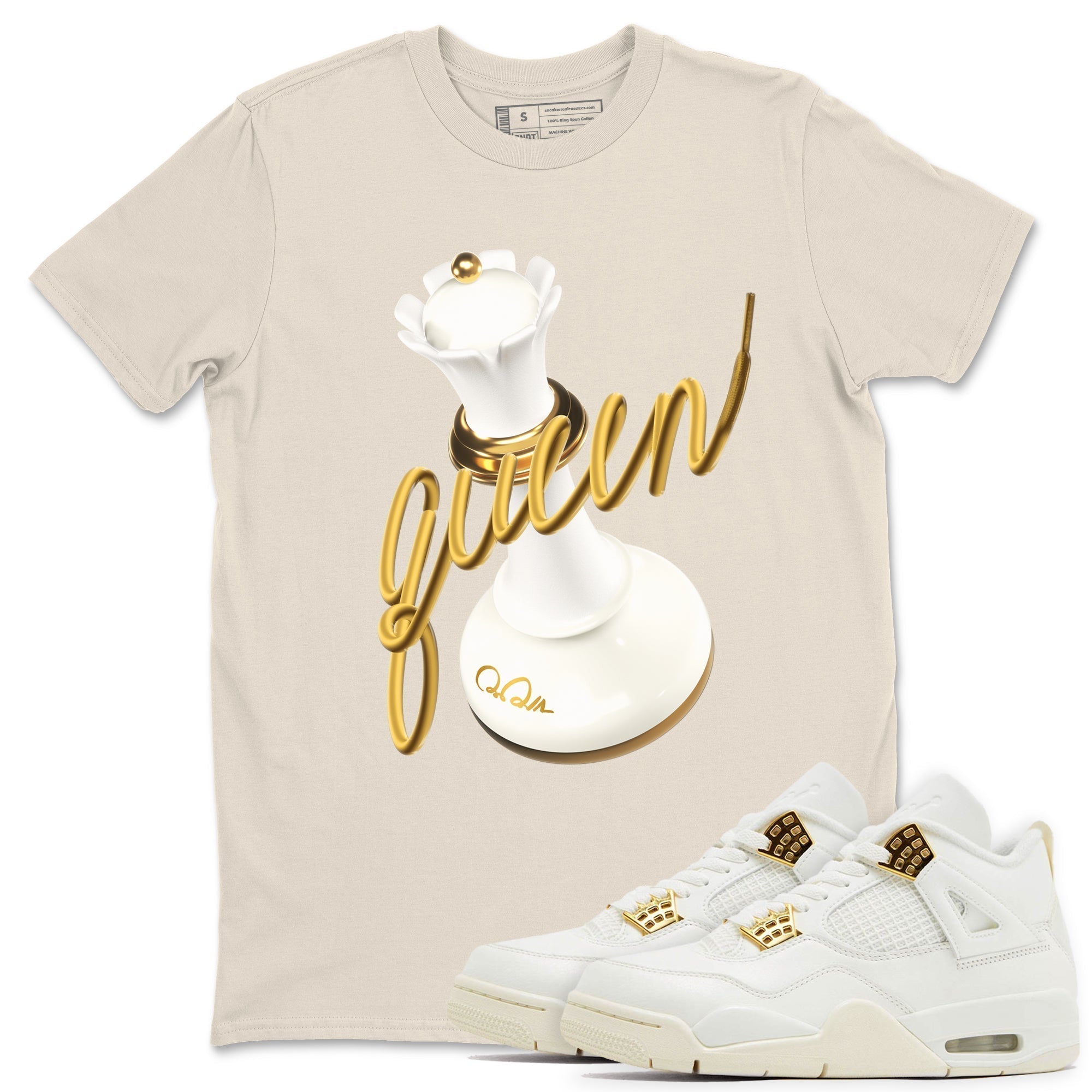 3D Queen snkmatch Tees - Air Jordan 4 Sail 2024