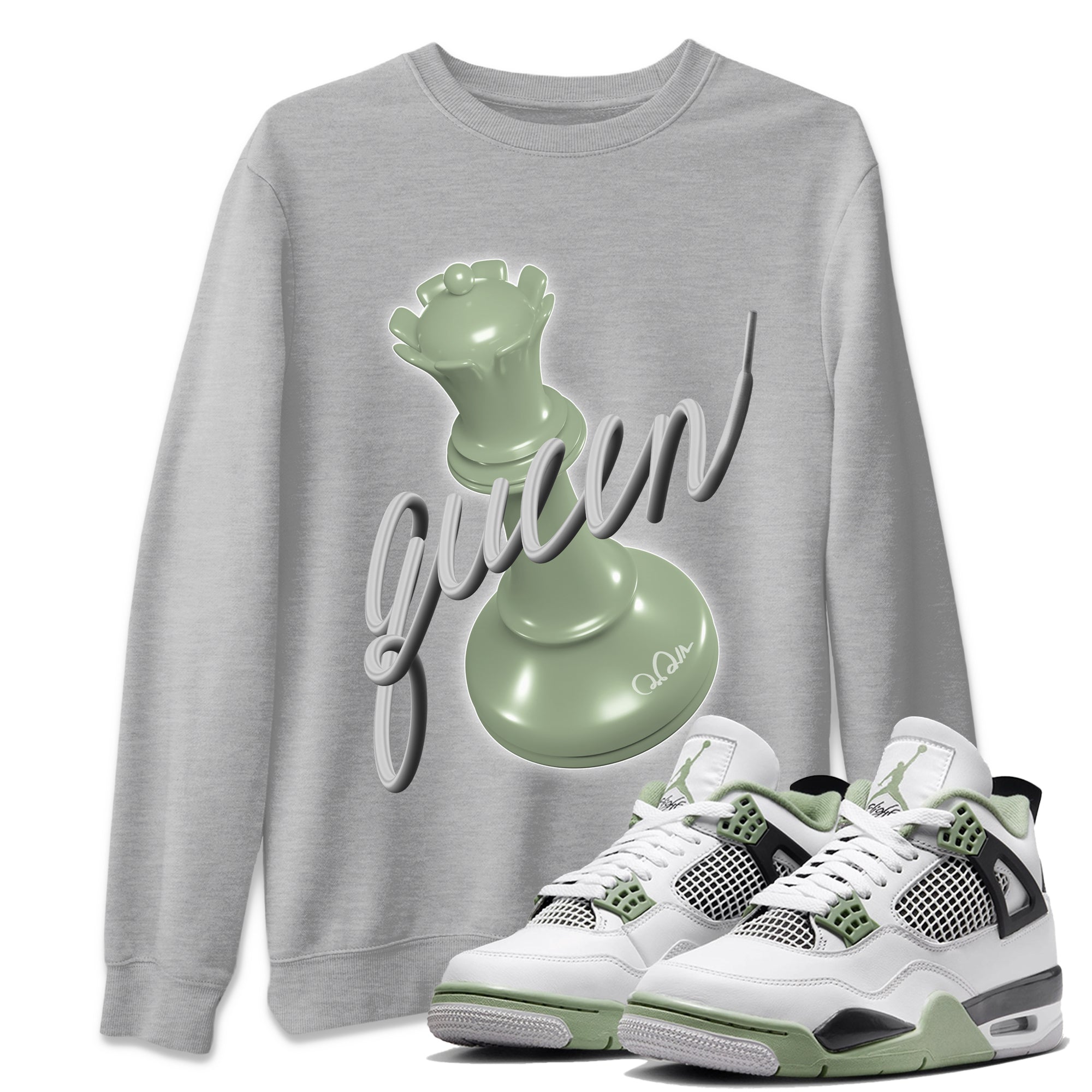3D Queen Unisex Tops - Air Jordan 4 Seafoam