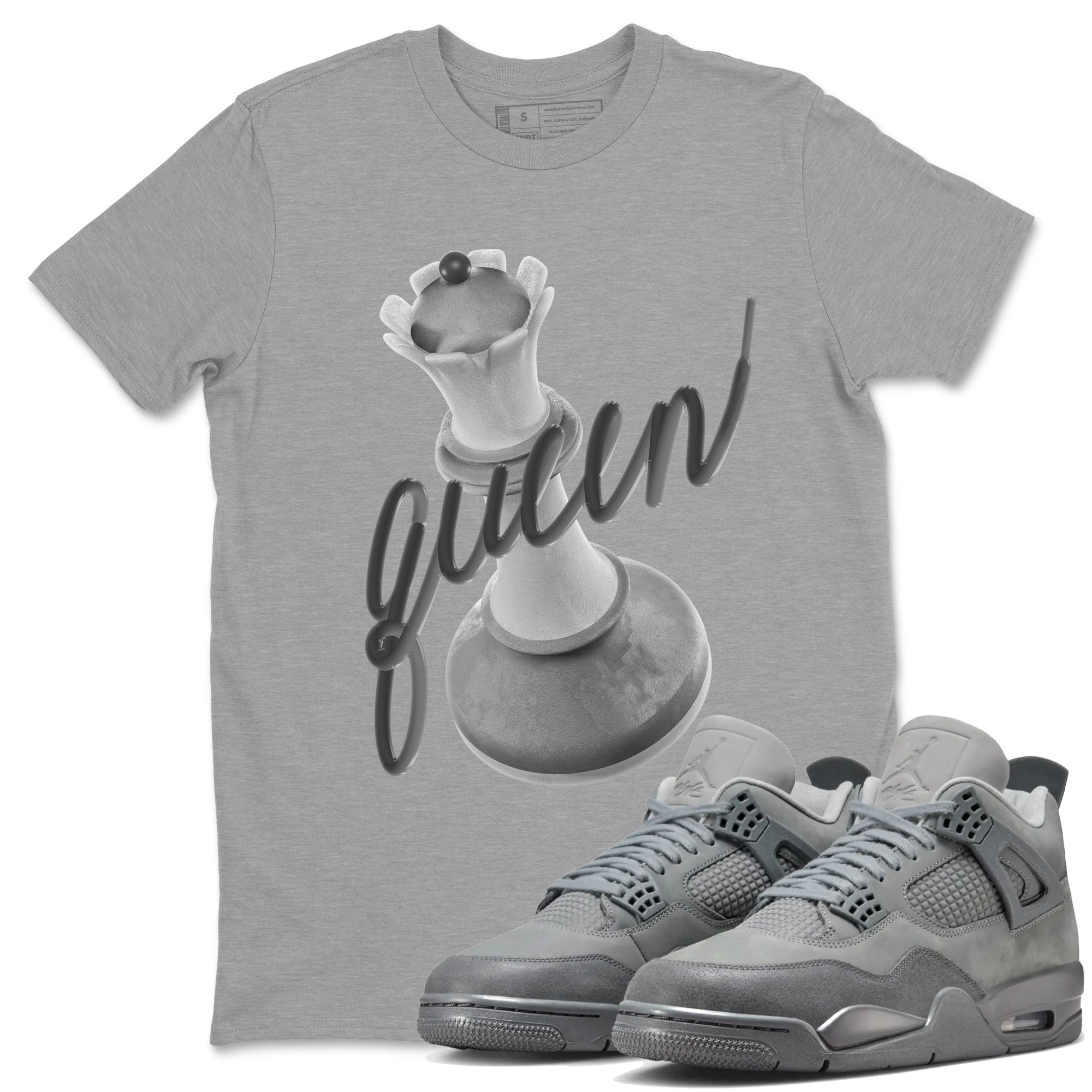 3D Queen snkmatch Tees - Air Jordan 4 Wet Cement